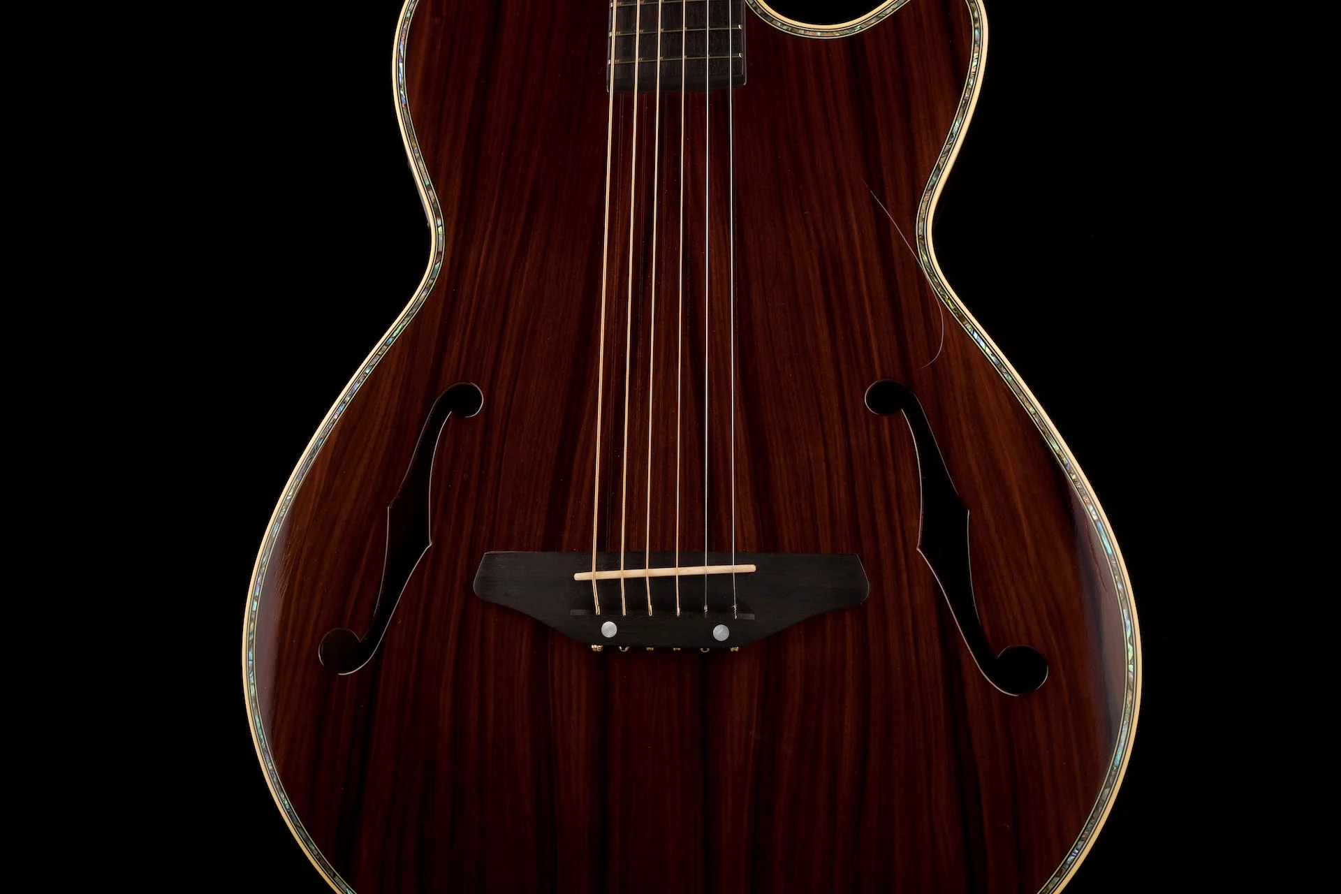 Pre Owned 2015 K. Yairi Limited Edition KYF-3 CTM Brazilian Rosewood Acoustic Electric Guitar With OHSC - Image 6