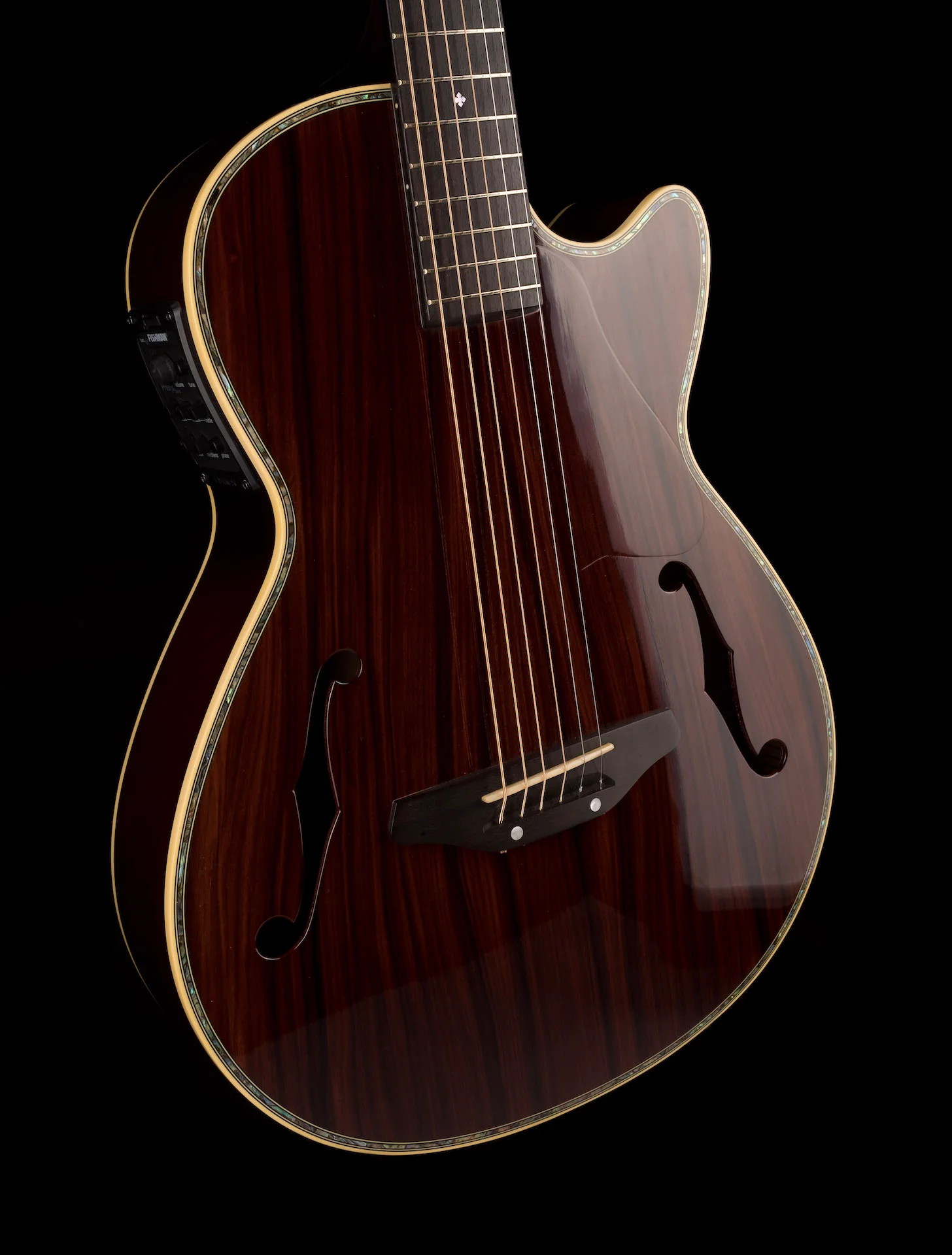 Pre Owned 2015 K. Yairi Limited Edition KYF-3 CTM Brazilian Rosewood Acoustic Electric Guitar With OHSC - Image 8