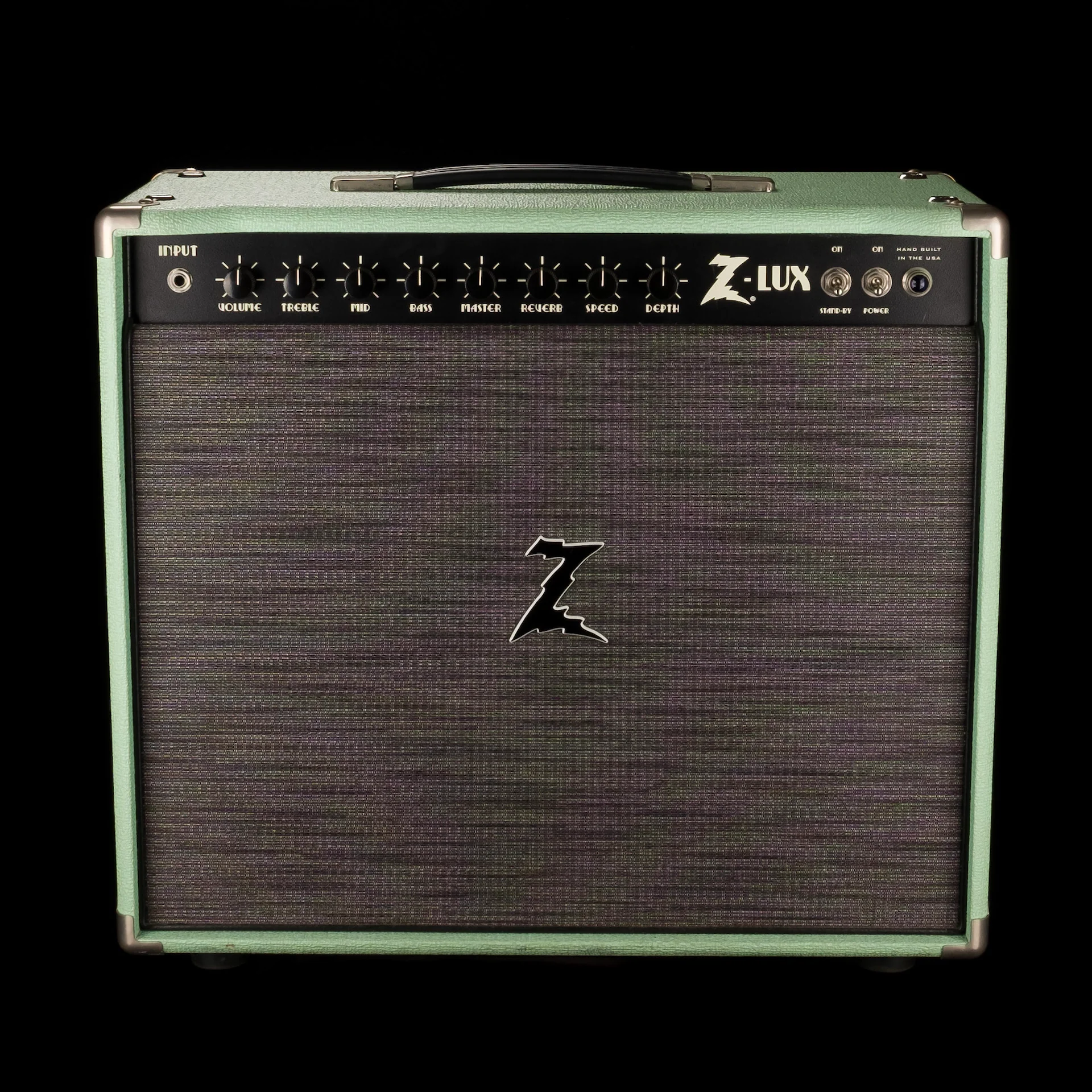 Pre Owned 2016 Dr. Z Z-Lux 1x12" Sea Foam Green Guitar Amp Combo With Footswitch And Cover
