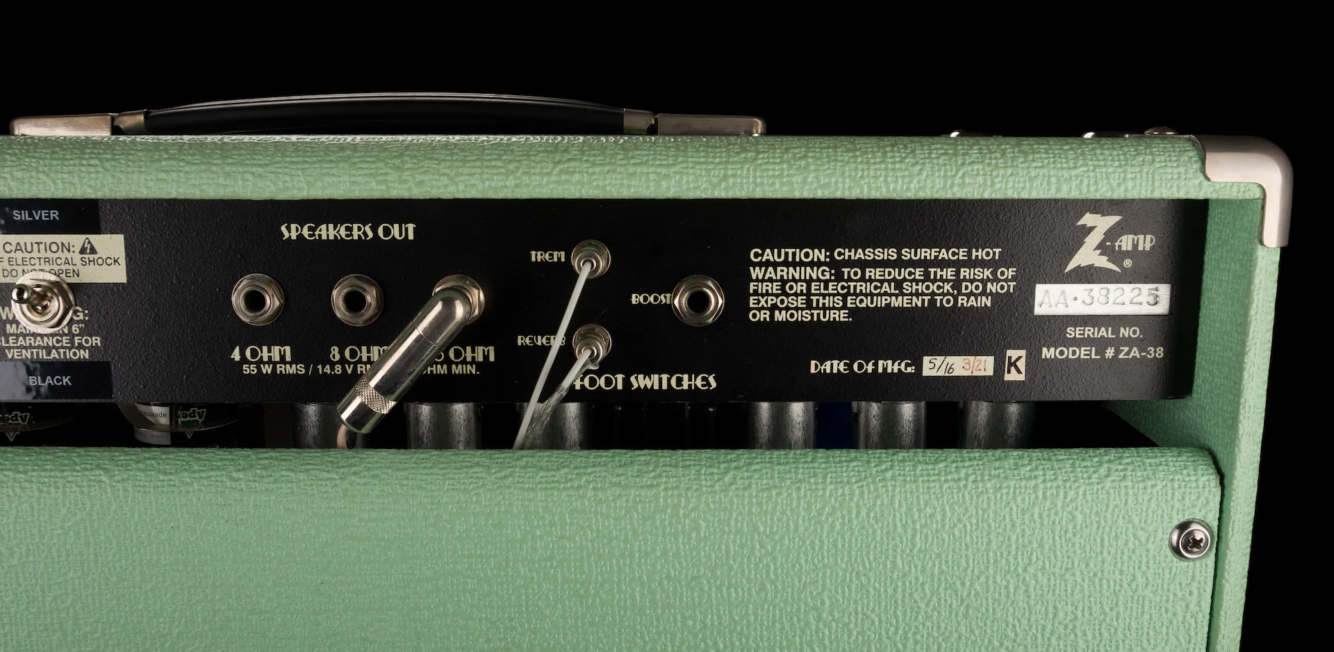Pre Owned 2016 Dr. Z Z-Lux 1x12" Sea Foam Green Guitar Amp Combo With Footswitch And Cover - Image 12