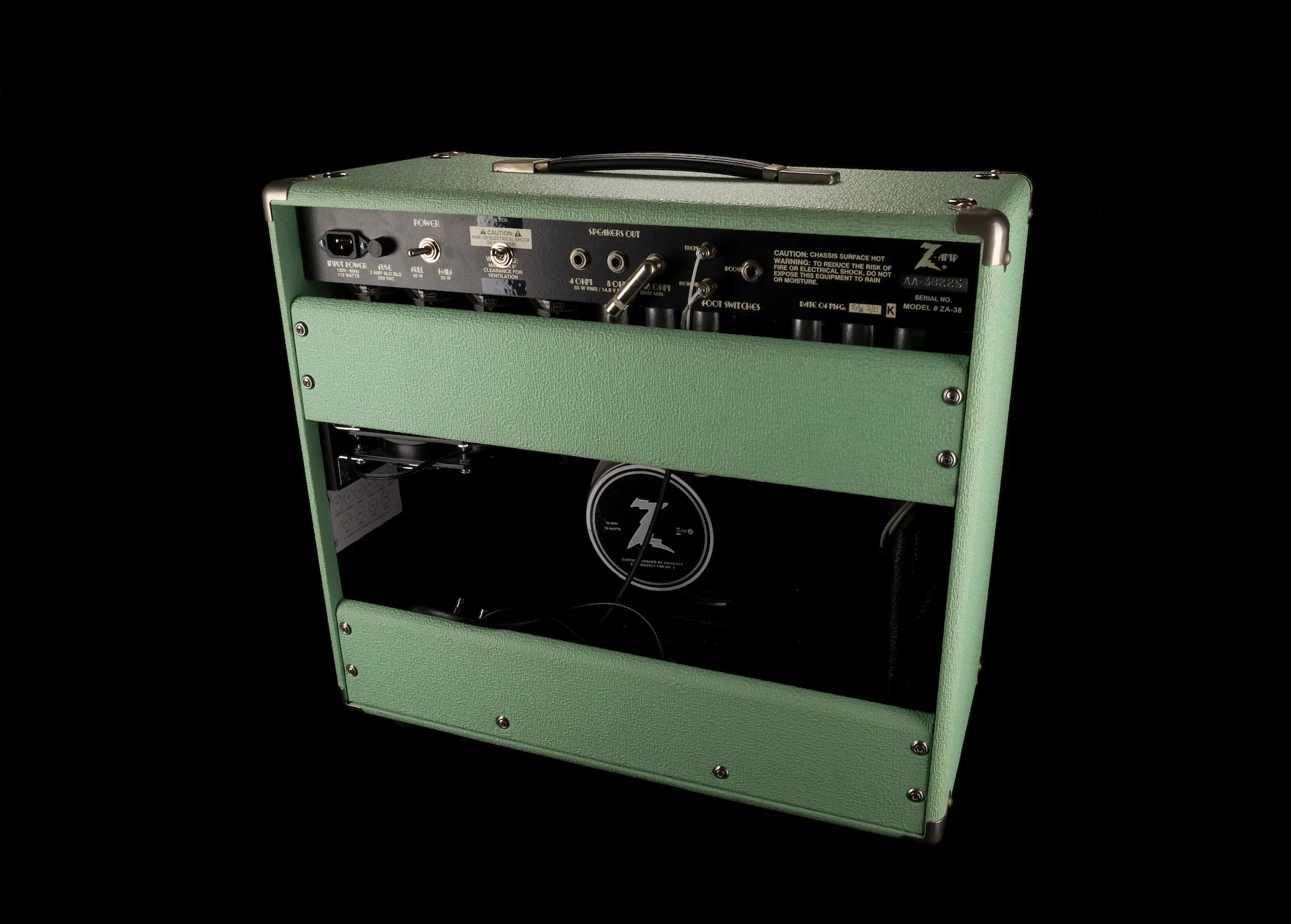 Pre Owned 2016 Dr. Z Z-Lux 1x12" Sea Foam Green Guitar Amp Combo With Footswitch And Cover - Image 14