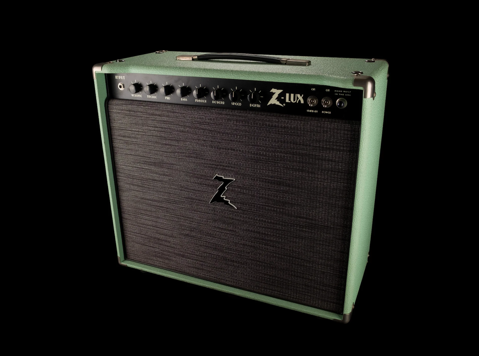 Pre Owned 2016 Dr. Z Z-Lux 1x12" Sea Foam Green Guitar Amp Combo With Footswitch And Cover - Image 2