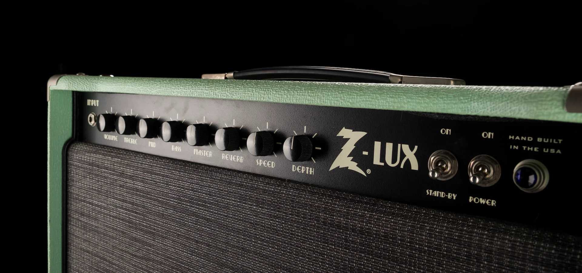 Pre Owned 2016 Dr. Z Z-Lux 1x12" Sea Foam Green Guitar Amp Combo With Footswitch And Cover - Image 3