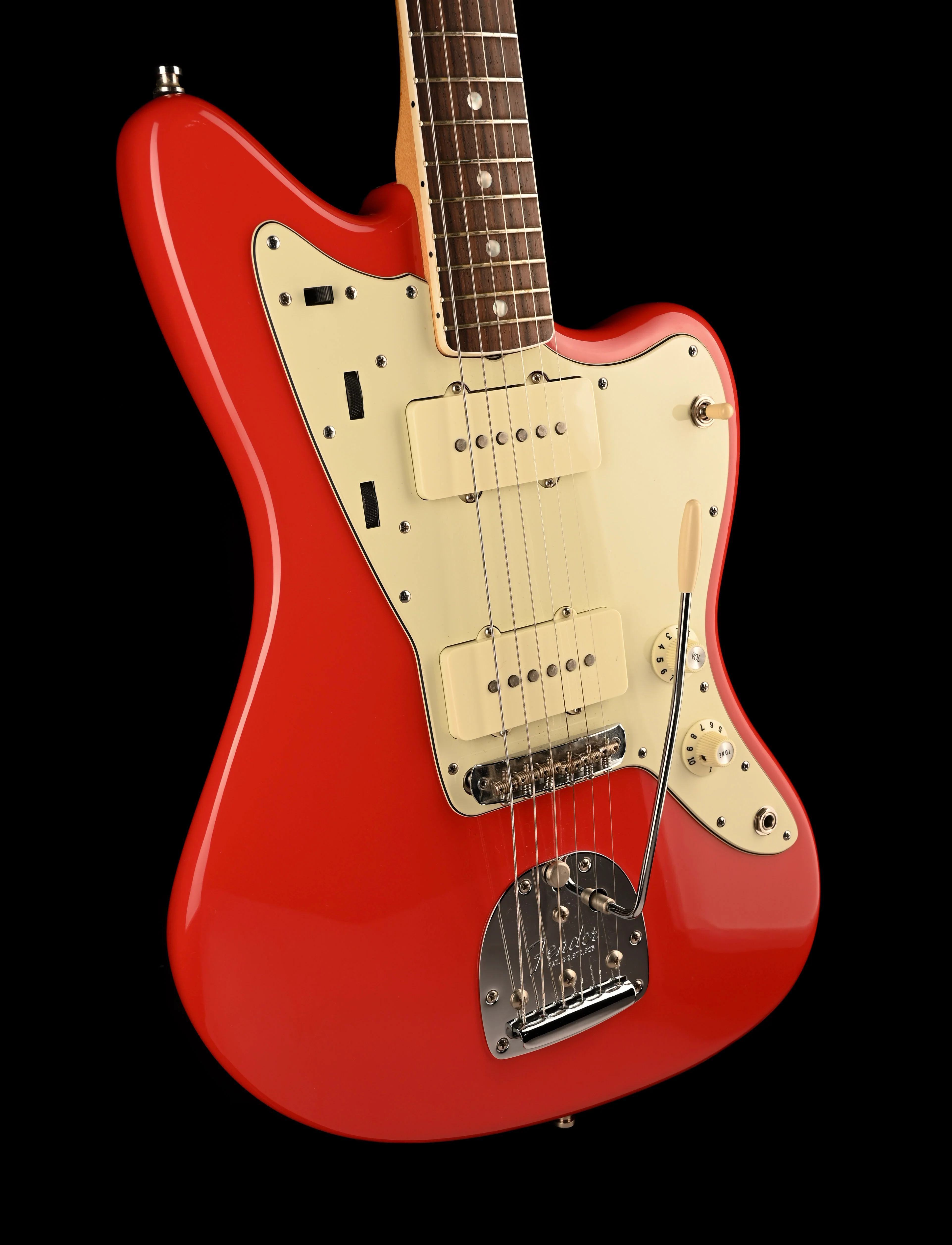 Pre Owned 2016 Fender American Design 1962 Vintage Reissue Jazzmaster Fiesta Red With OHSC - Image 10