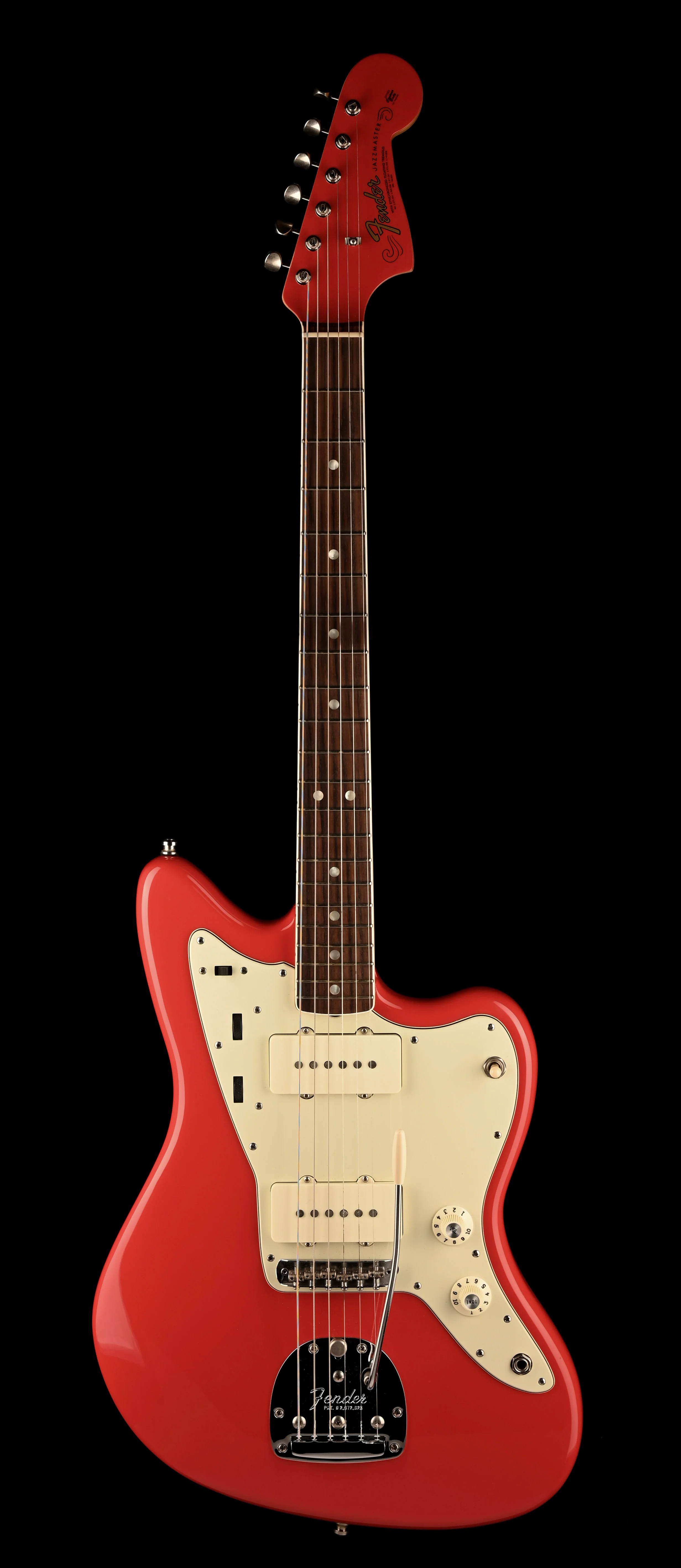 Pre Owned 2016 Fender American Design 1962 Vintage Reissue Jazzmaster Fiesta Red With OHSC - Image 2