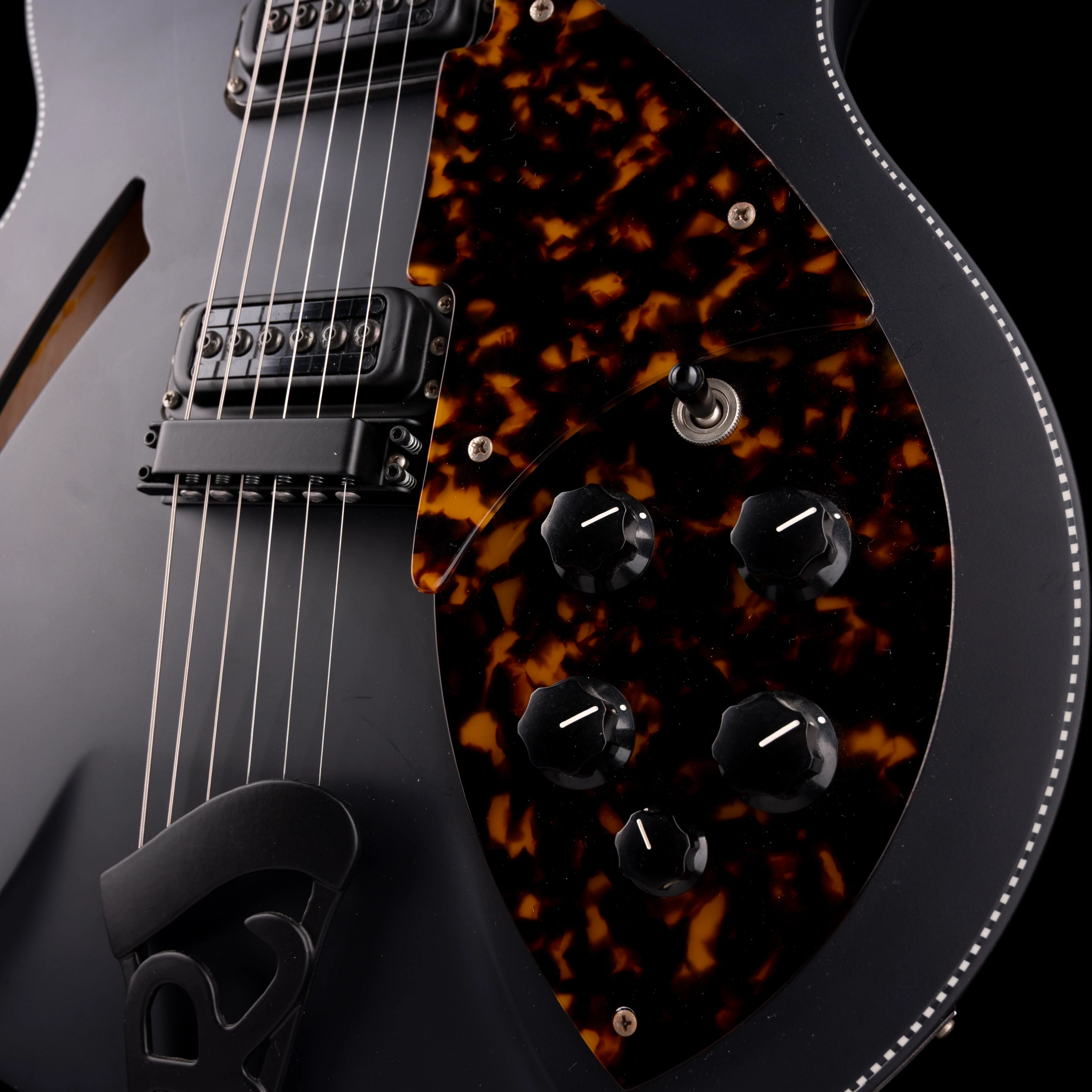 Pre Owned 2016 Rickenbacker 360 Noir Limited Edition Matte Black - 1 of 25 With OHSC - Image 6