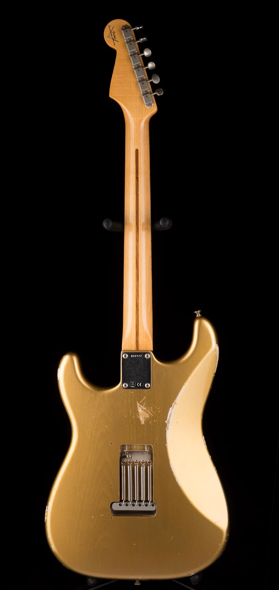 Pre Owned 2017 Fender Custom Shop 1957 Stratocaster Relic HLE Gold With OHSC - Image 15