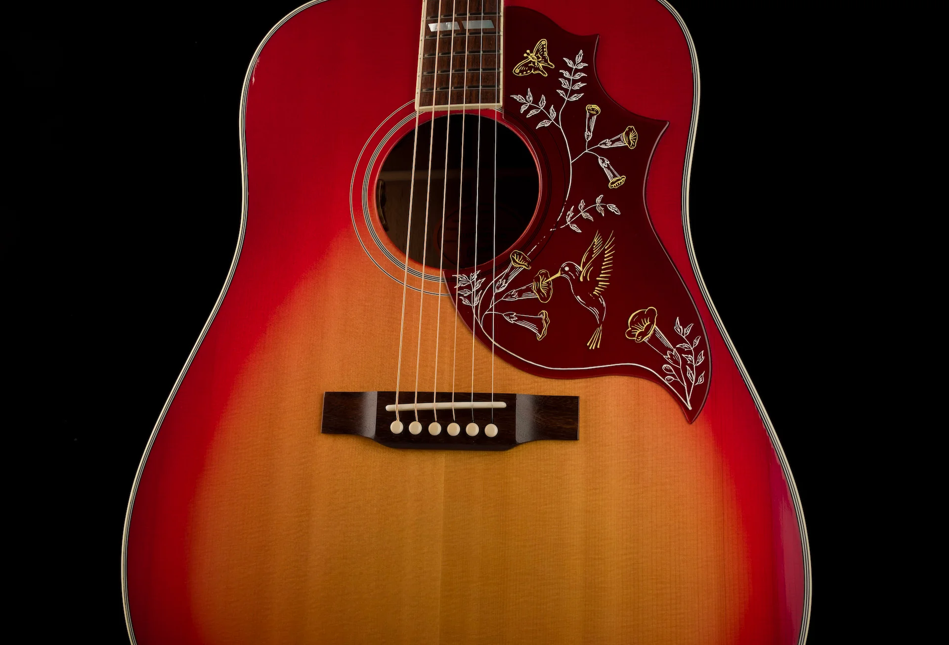 Pre Owned 2017 Gibson Custom Shop Late '60s Hummingbird Heritage Acoustic w OHSC - Image 6