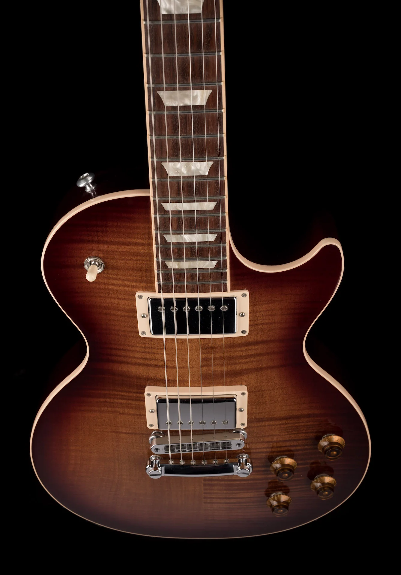 Pre Owned 2017 Gibson Les Paul Standard T Bourbon Burst With OHSC - Image 4