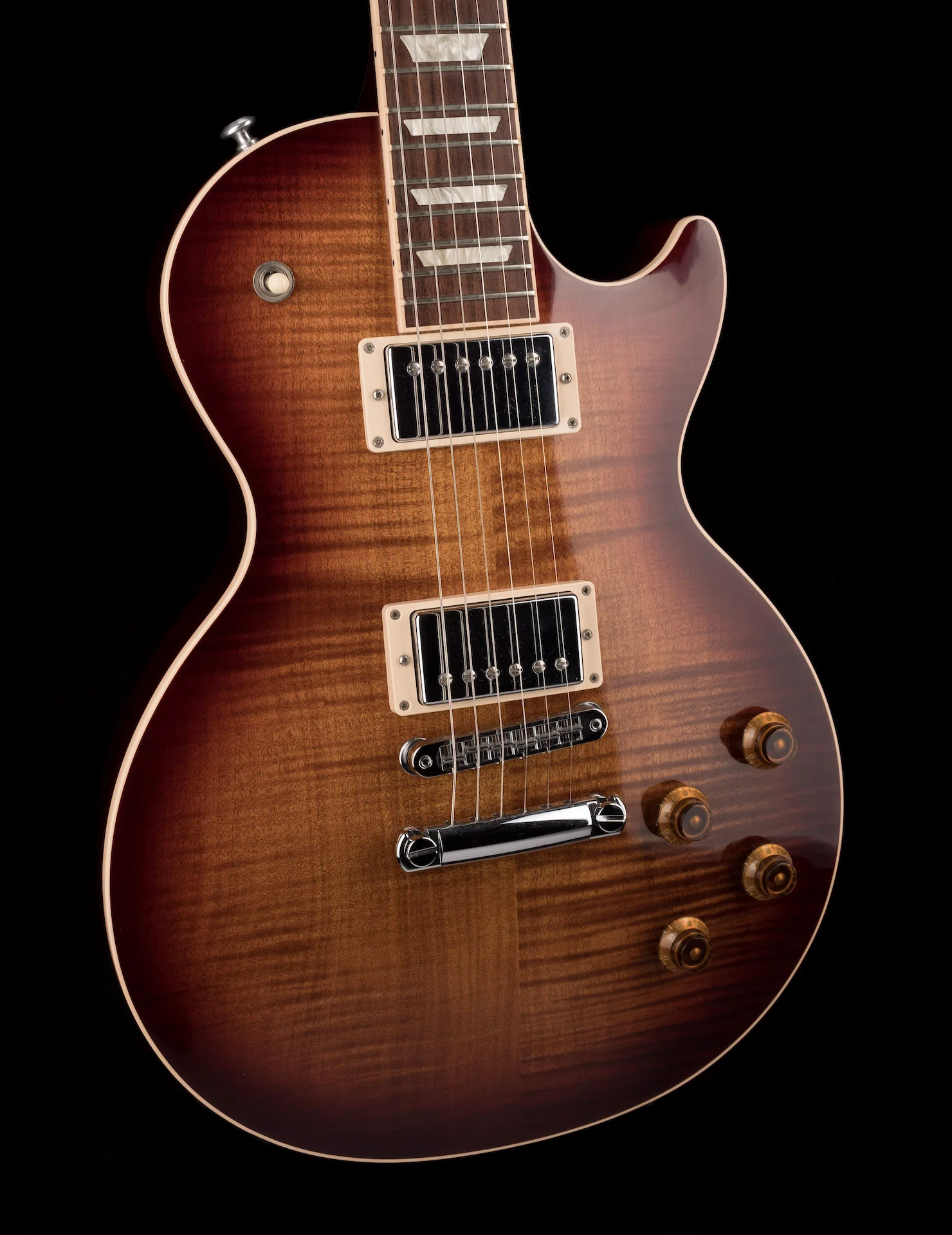 Pre Owned 2017 Gibson Les Paul Standard T Bourbon Burst With OHSC - Image 9