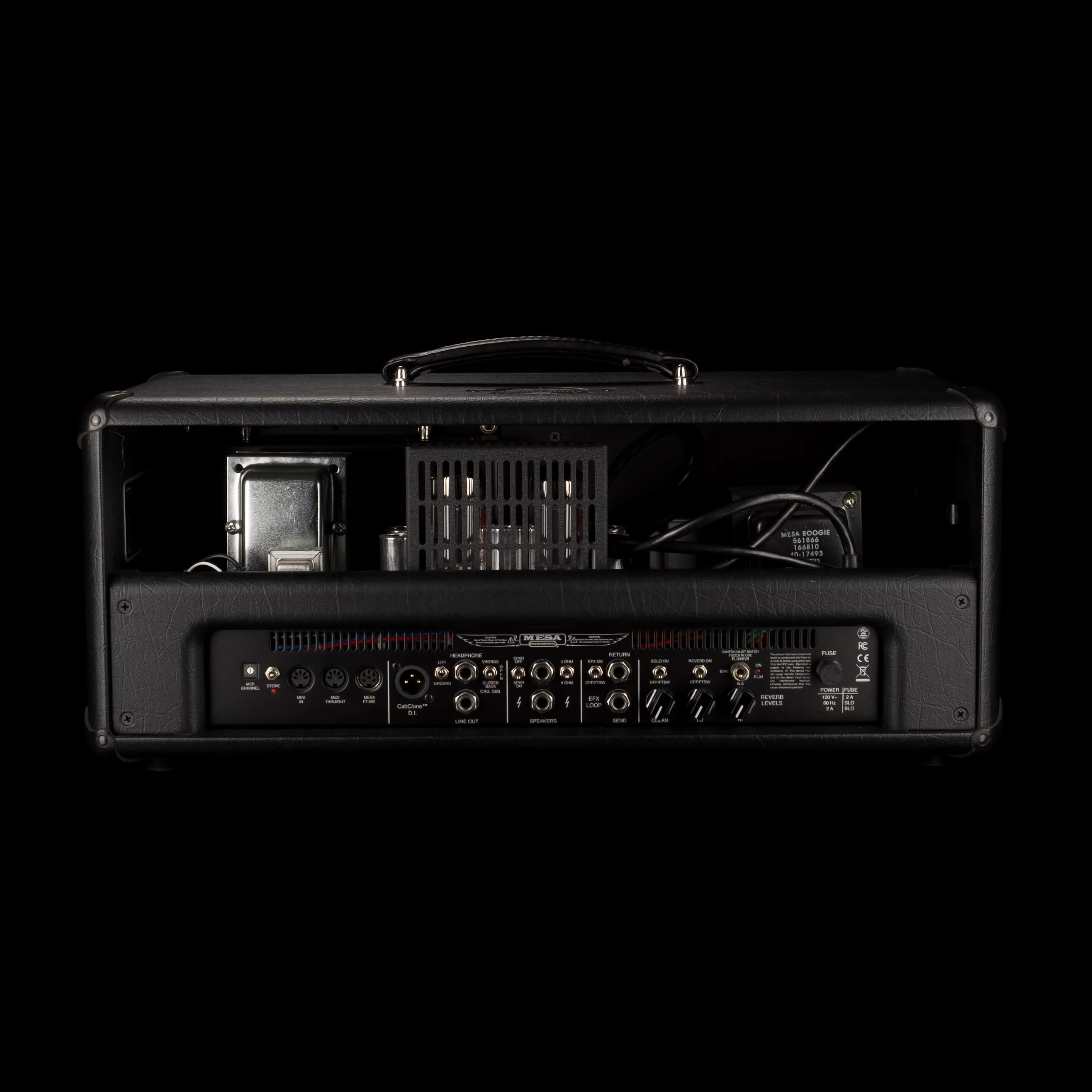 Pre Owned 2017 Mesa-Boogie Triple Crown TC-50 Black Guitar Amp Head with Footswitch and Cover - Image 8
