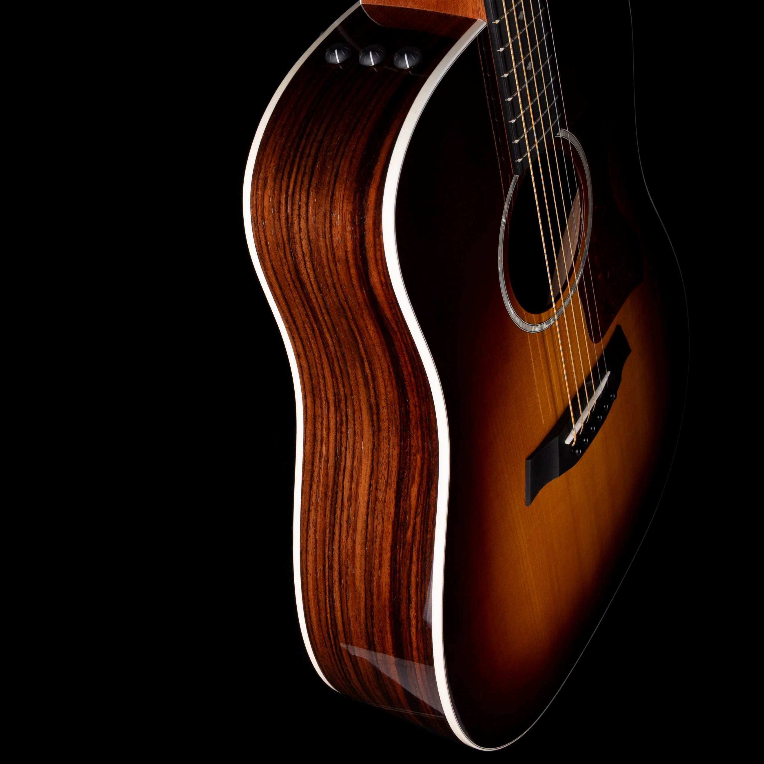 Pre-Owned 2017 Taylor 210e Acoustic Electric Guitar Sunburst With OHSC - Image 6