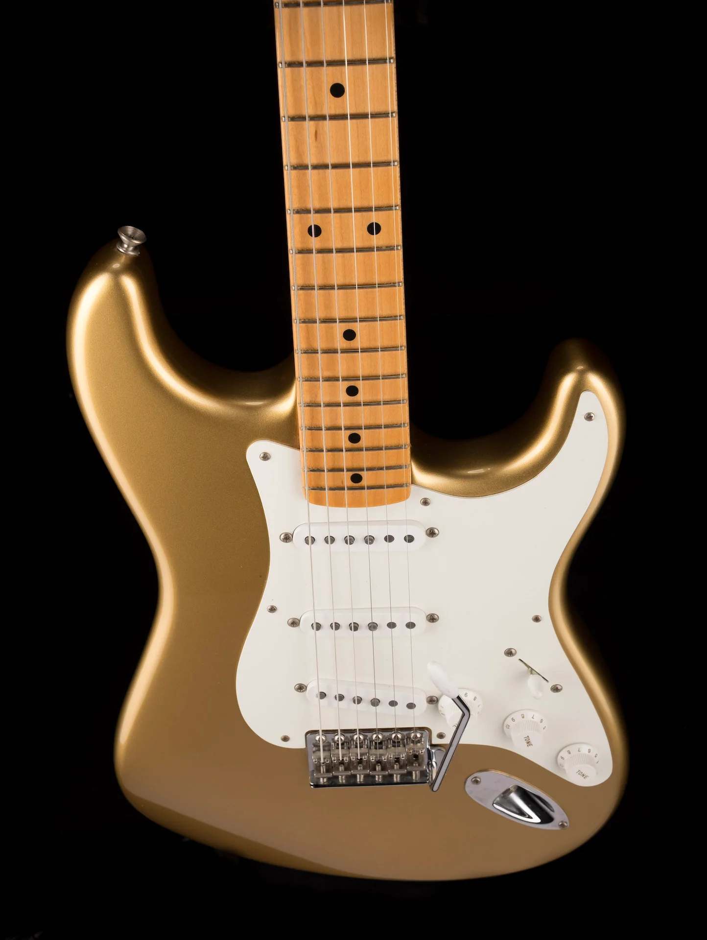 Pre Owned 2018 Fender American Original 50's Strat Aztec Gold With Case - Image 4