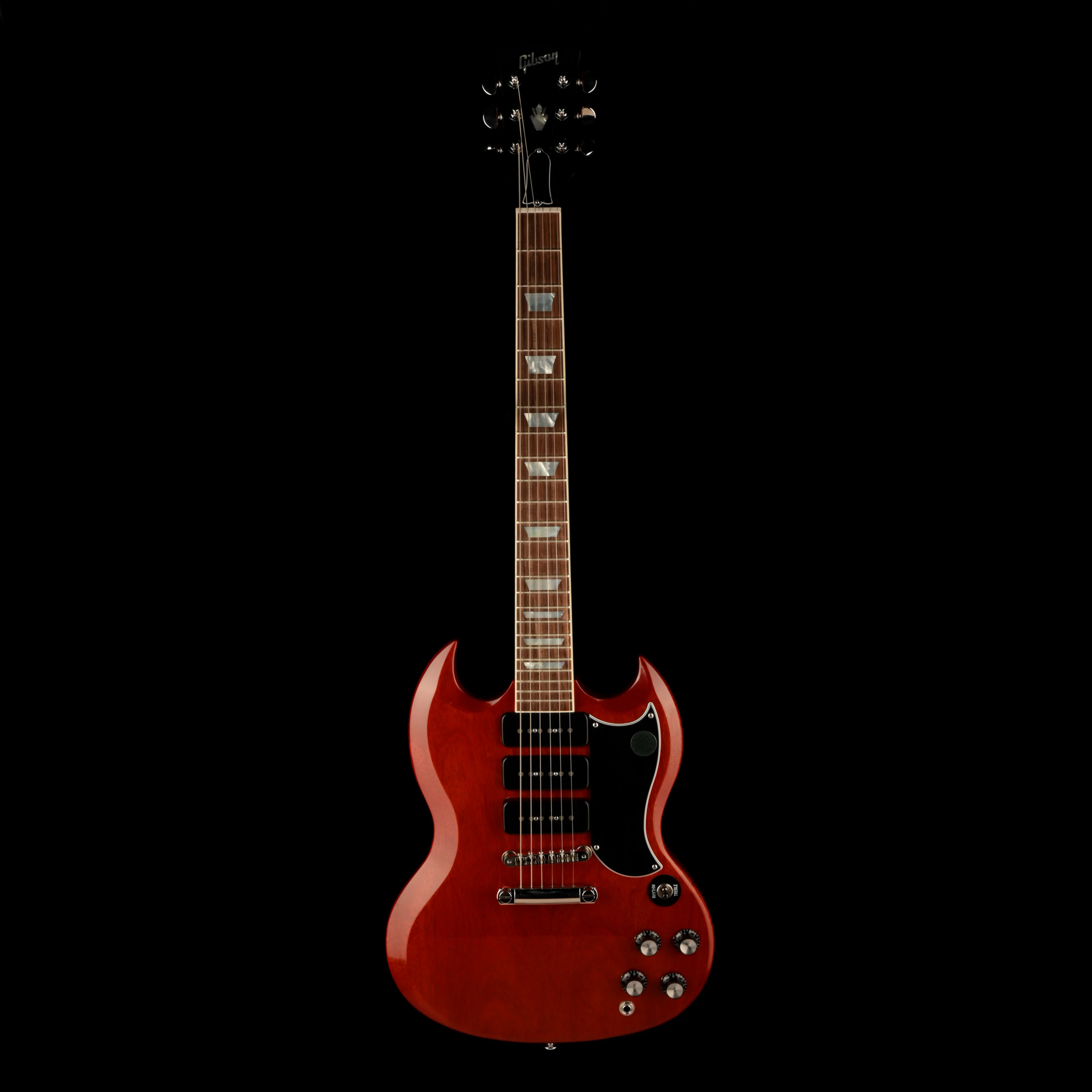 Pre-Owned 2018 Gibson Gary Clark Jr. Signature SG Junior 3P90 Vintage Cherry With OHSC - Image 2