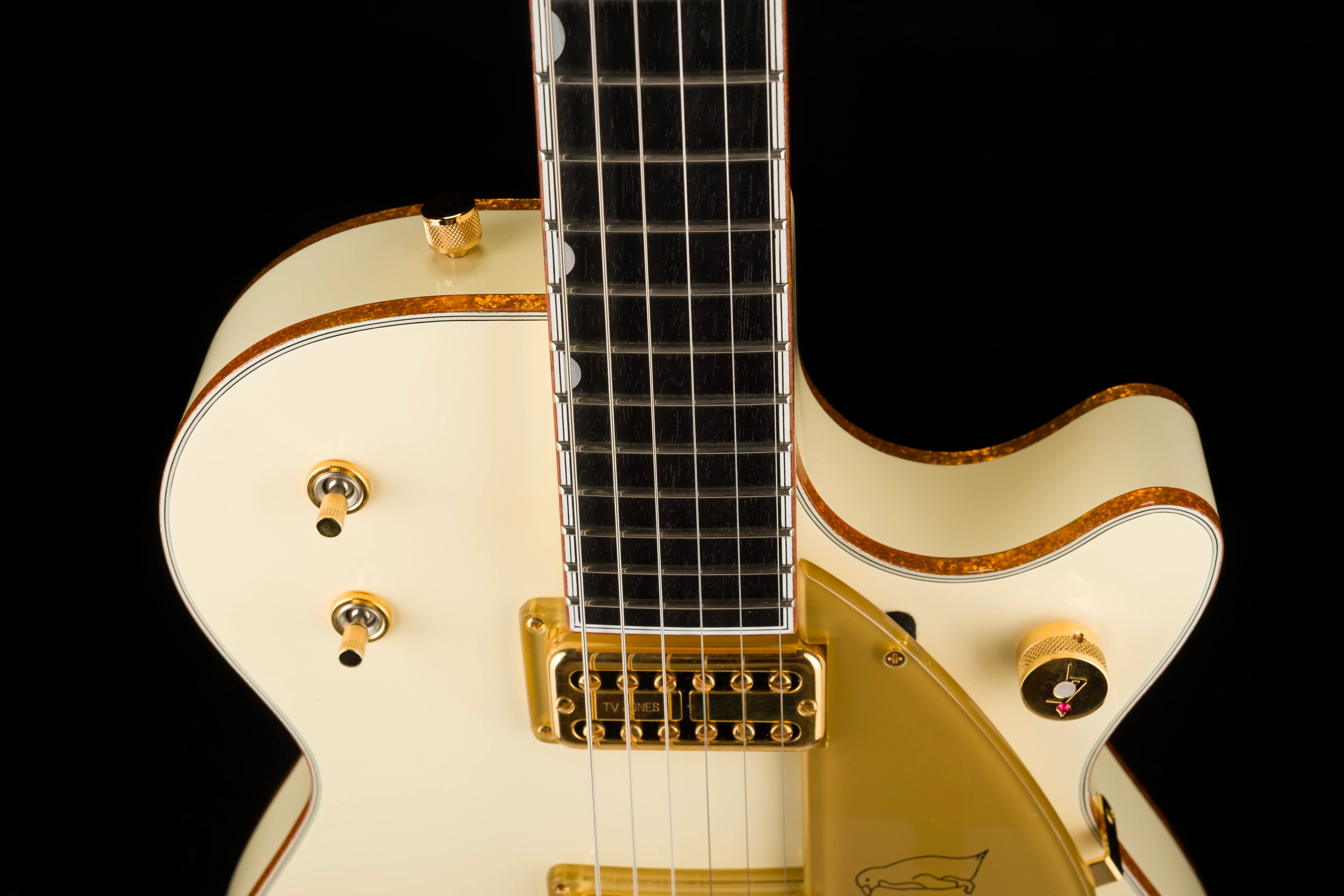 Pre Owned 2018 Gretsch G6134T-58 Vintage Select White Penguin W OHSC #JT18083318 - Image 3