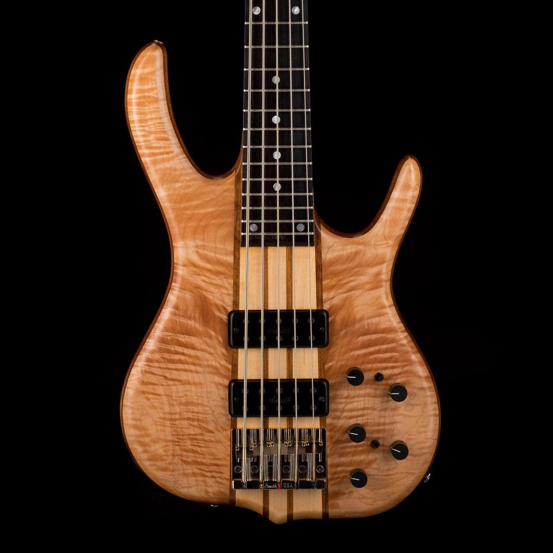 Pre Owned 2018 Ken Smith BSR 5GN 5-String Bass White Tiger With OHSC