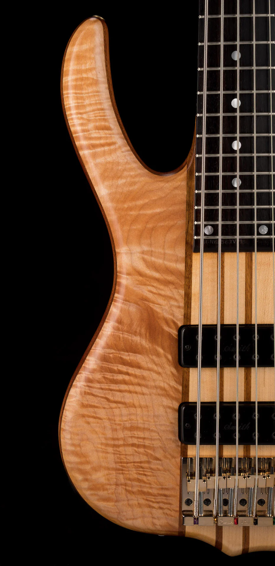Pre Owned 2018 Ken Smith BSR 5GN 5-String Bass White Tiger With OHSC - Image 10