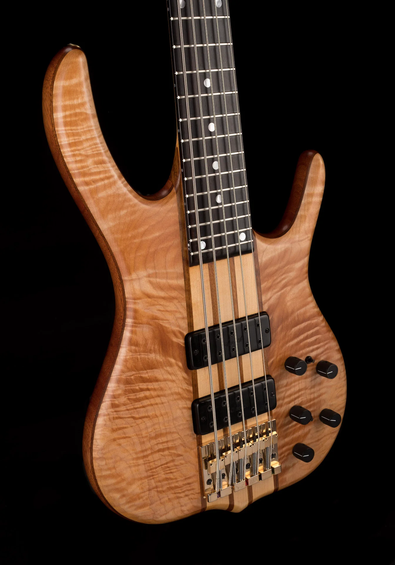 Pre Owned 2018 Ken Smith BSR 5GN 5-String Bass White Tiger With OHSC - Image 11