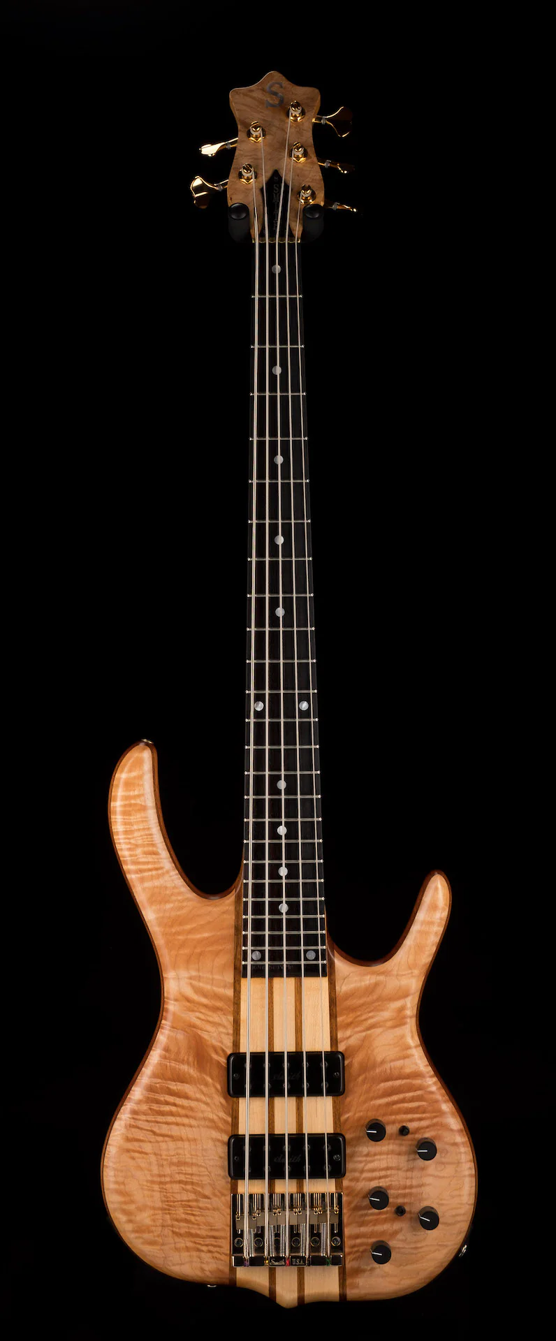 Pre Owned 2018 Ken Smith BSR 5GN 5-String Bass White Tiger With OHSC - Image 2