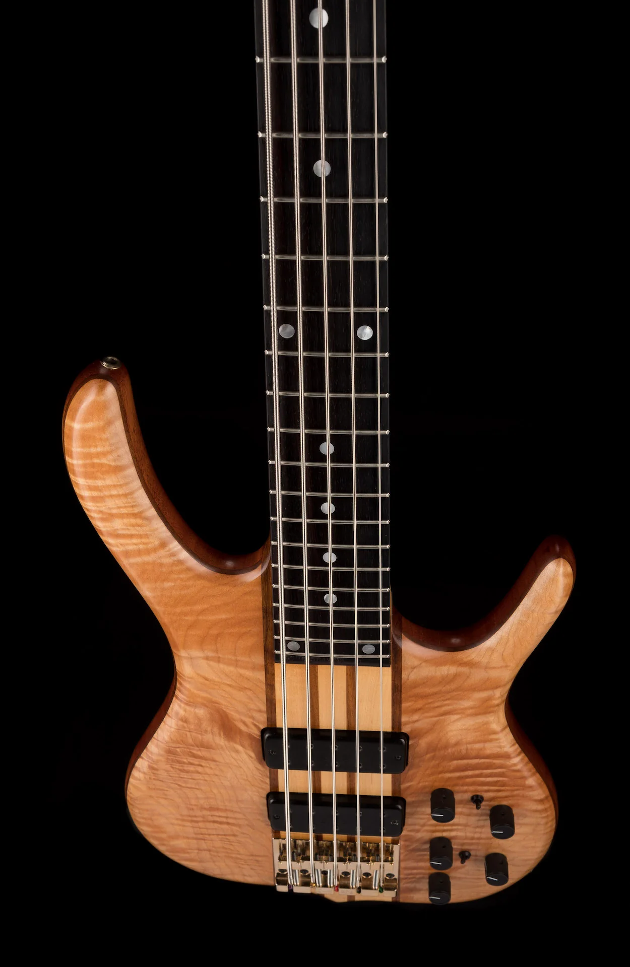 Pre Owned 2018 Ken Smith BSR 5GN 5-String Bass White Tiger With OHSC - Image 4