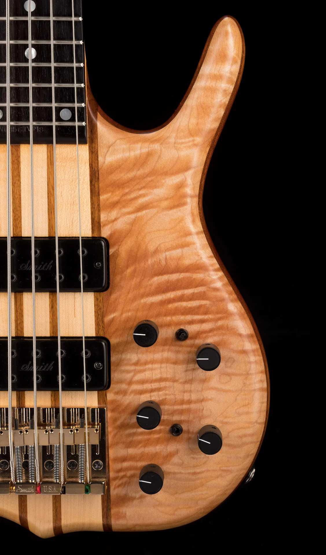 Pre Owned 2018 Ken Smith BSR 5GN 5-String Bass White Tiger With OHSC - Image 9