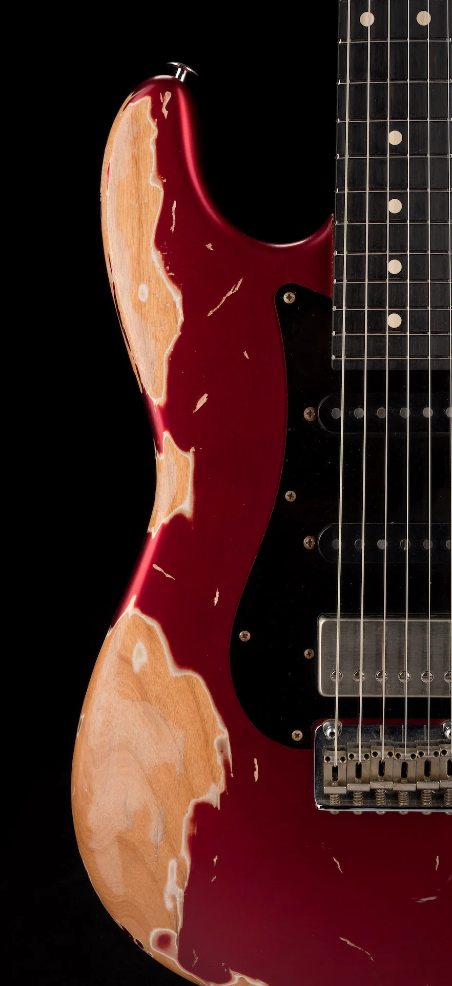 Pre Owned 2018 Suhr Classic Antique HSS Custom Candy Apple Red Extra Heavy Aging With Case - Image 9