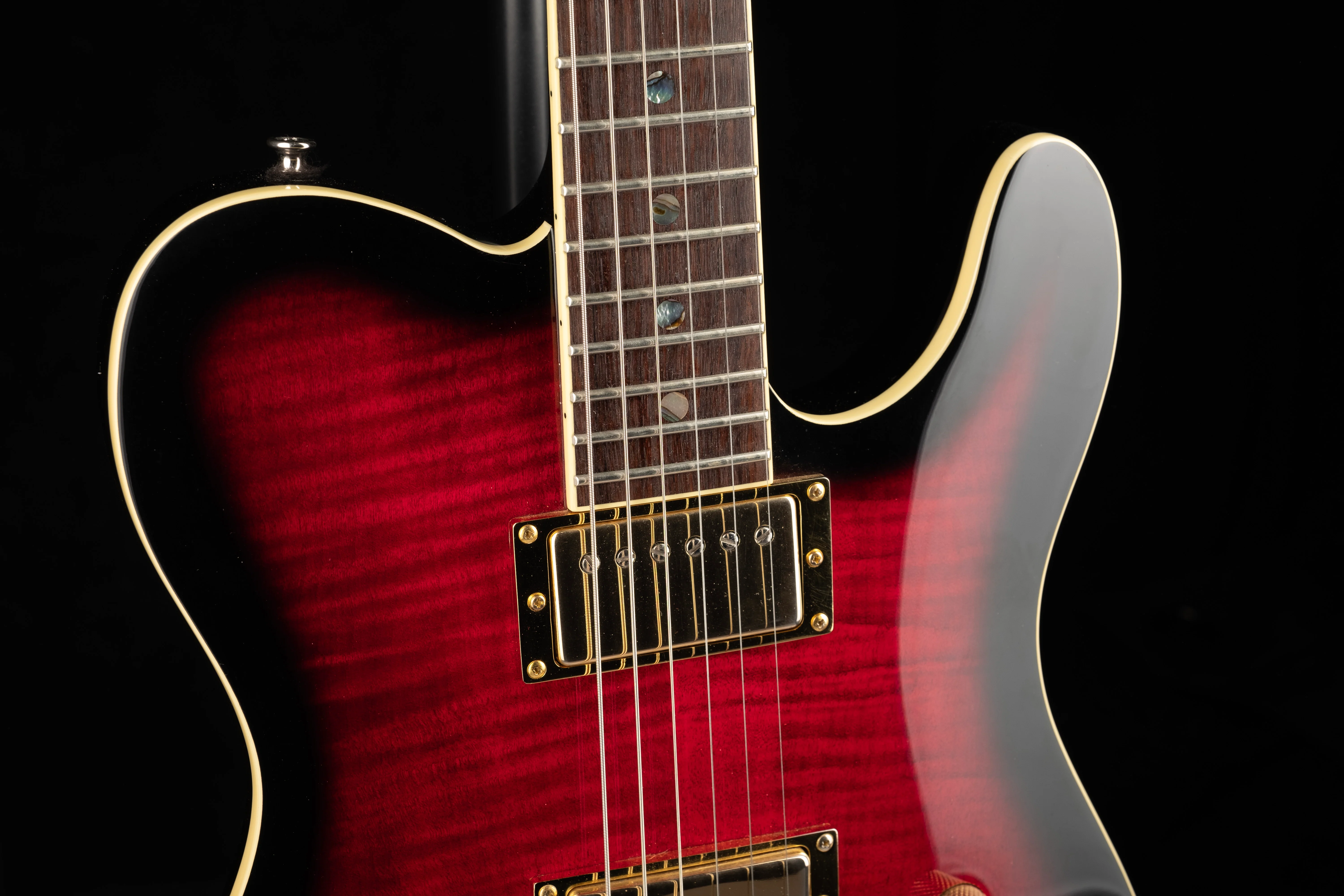 Pre Owned 2019 Fender FMT Telecaster Custom HH Black Cherry Burst With Gig Bag - Image 5