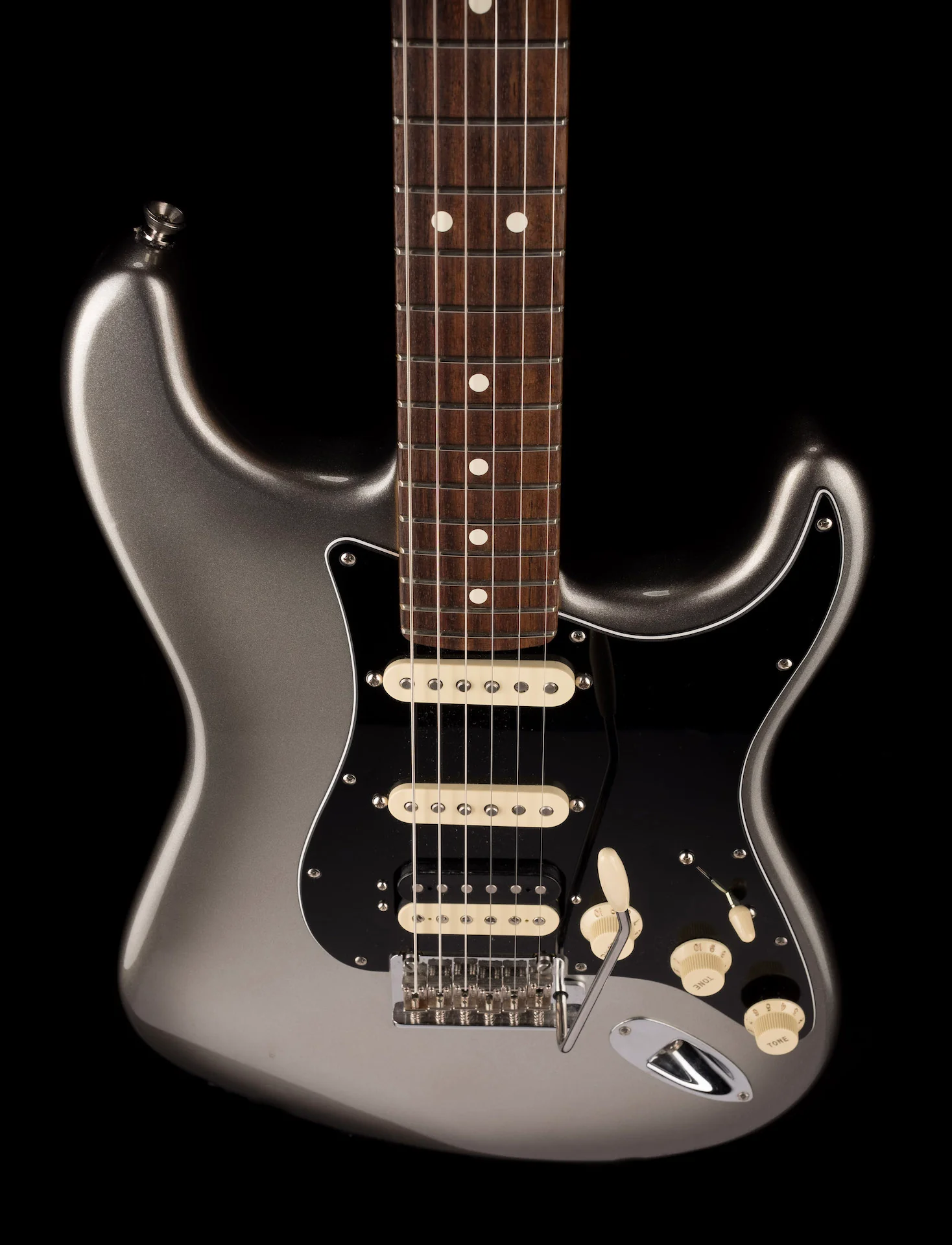 Pre Owned 2020 Fender American Professional II Strat HSS Mercury With OHSC - Image 4