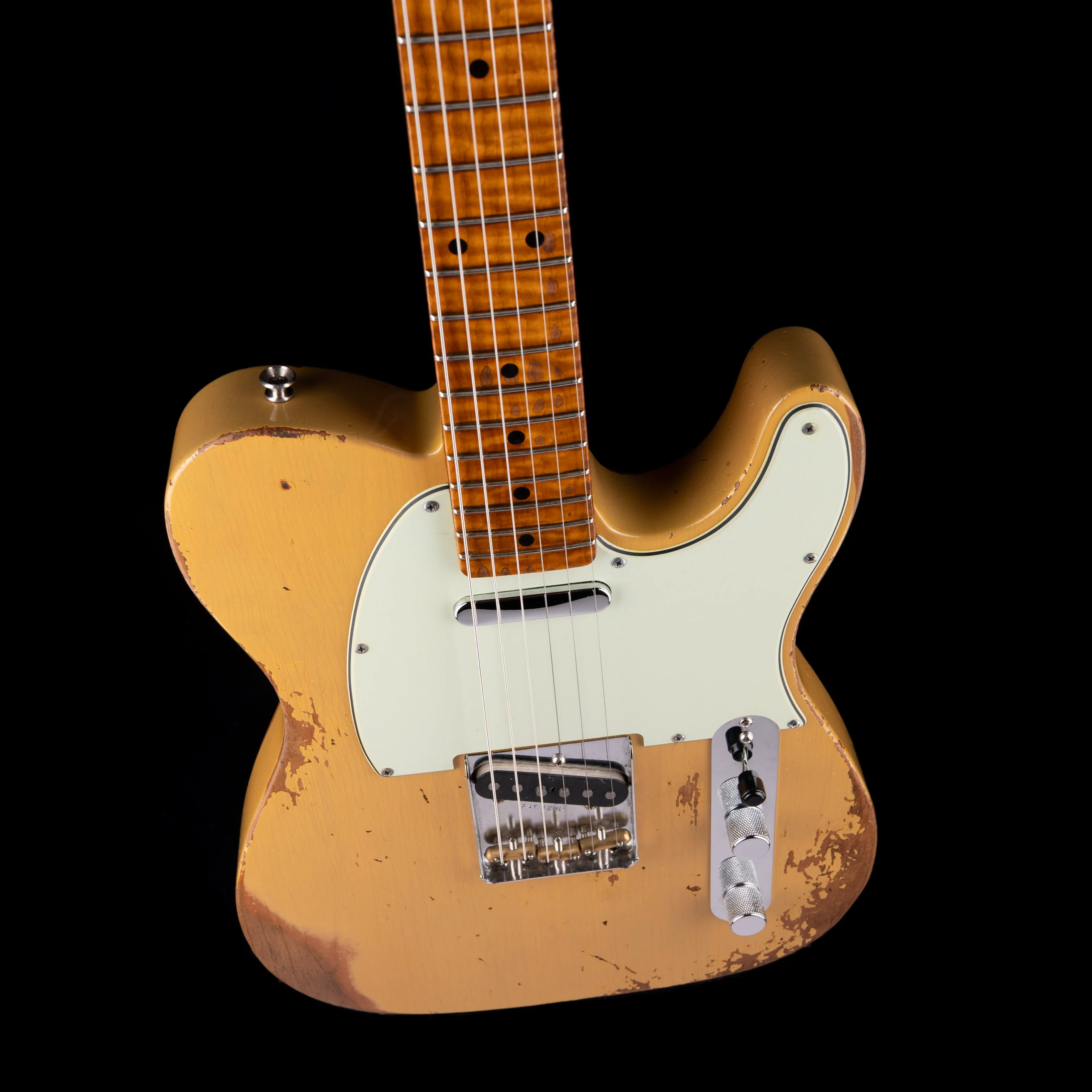 Pre Owned 2020 Fender Custom Shop Heavy Relic 1963 Telecaster Butterscotch Blonde With OHSC - Image 3