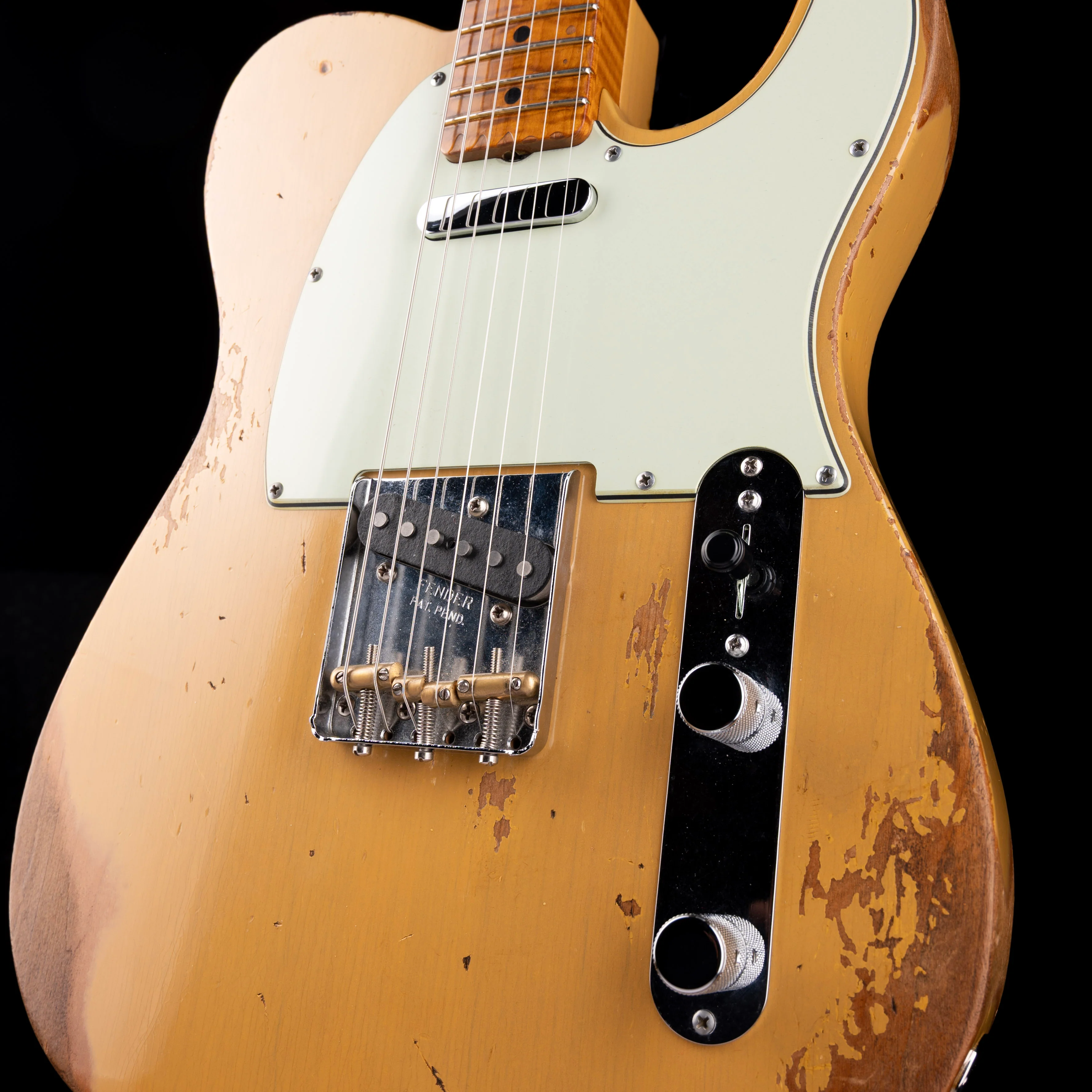 Pre Owned 2020 Fender Custom Shop Heavy Relic 1963 Telecaster Butterscotch Blonde With OHSC - Image 5