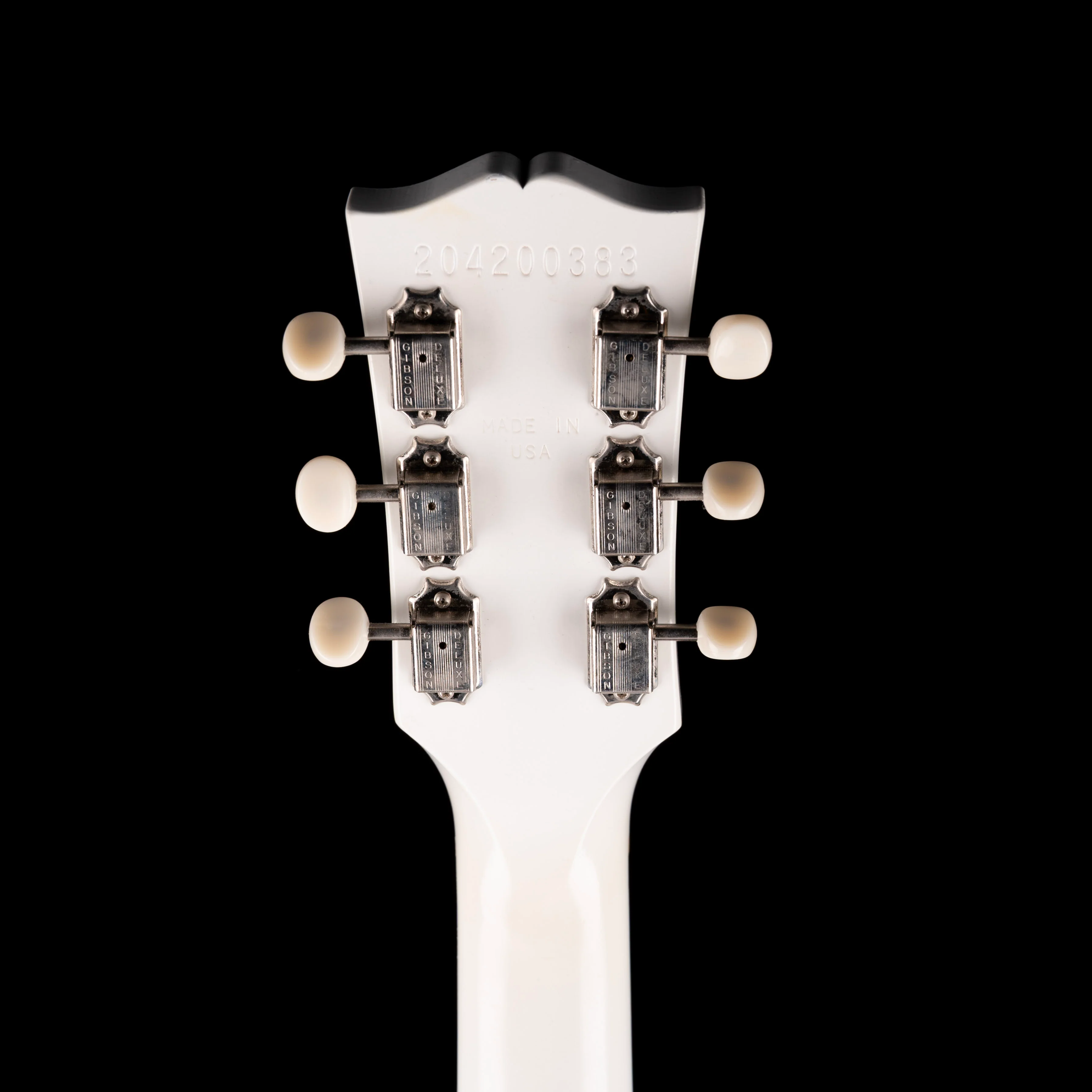 Pre Owned 2020 Gibson Les Paul Special Tribute P-90 Worn White Satin Electric Guitar With Gig Bag - Image 13