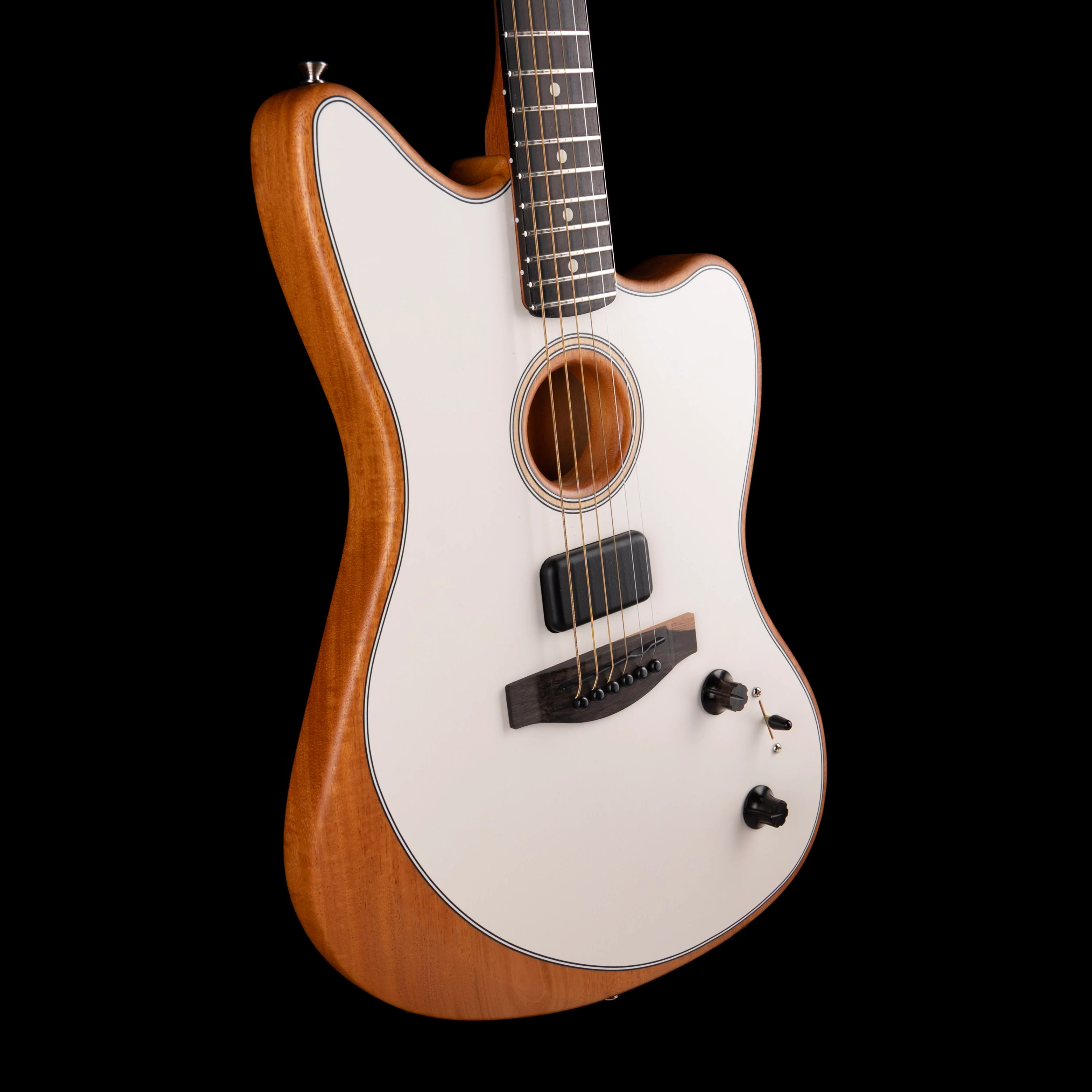 Pre Owned 2021 Fender Acoustasonic Jazzmaster Arctic White With OSSC - Image 7