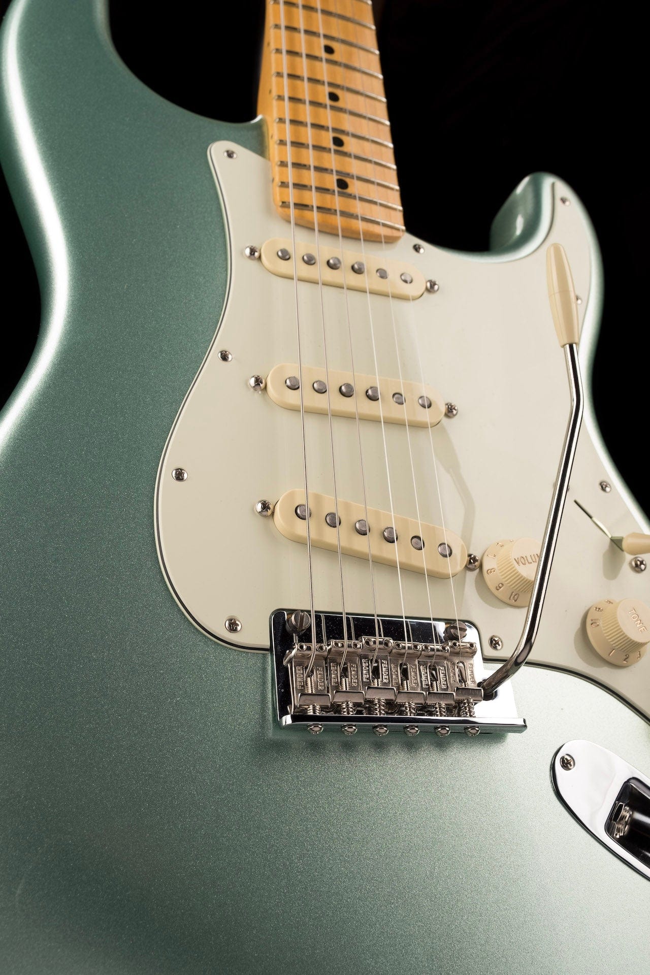 Used 2021 Fender American Professional II Stratocaster Mystic Surf Green W Case - Image 10