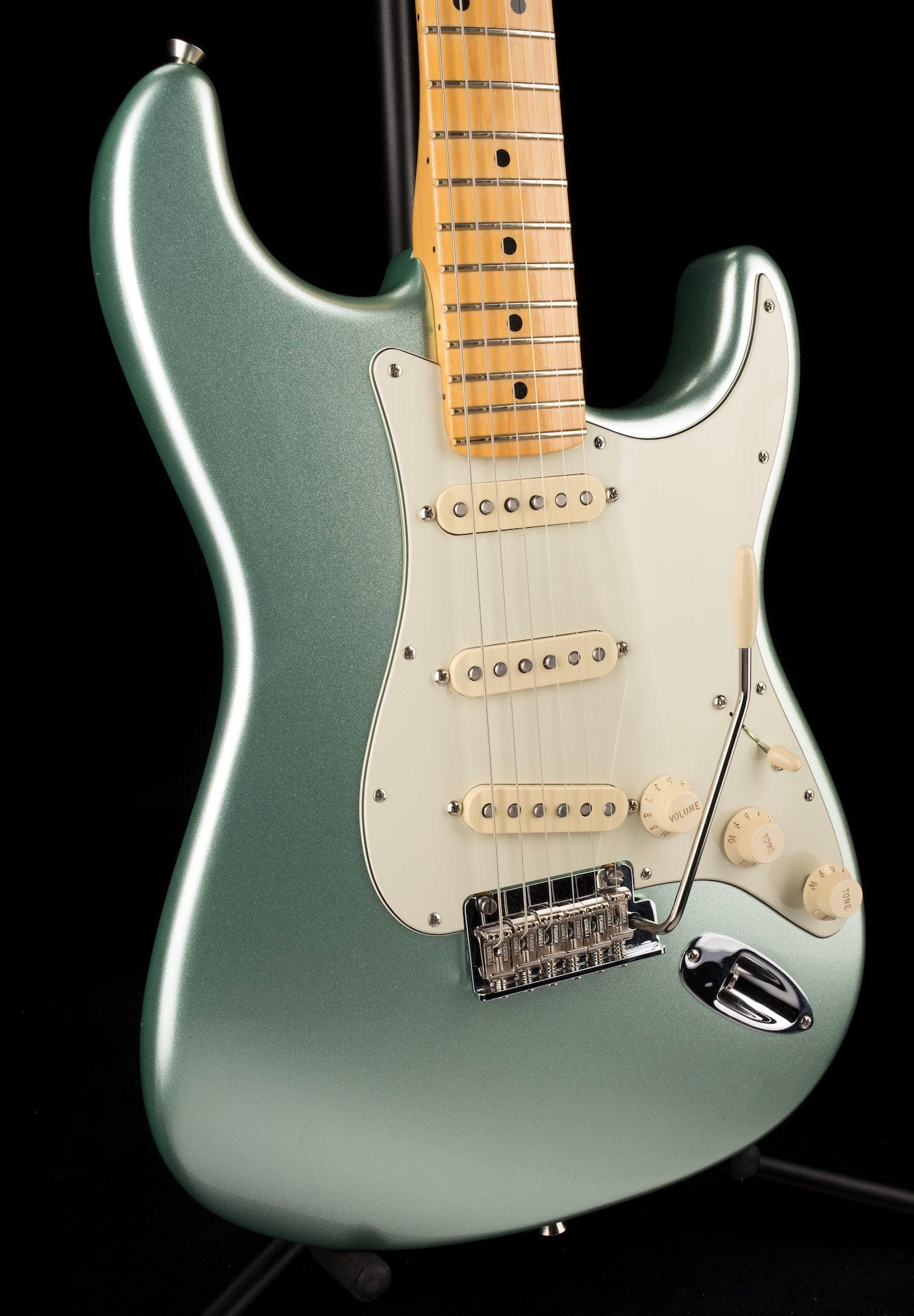 Used 2021 Fender American Professional II Stratocaster Mystic Surf Green W Case - Image 11