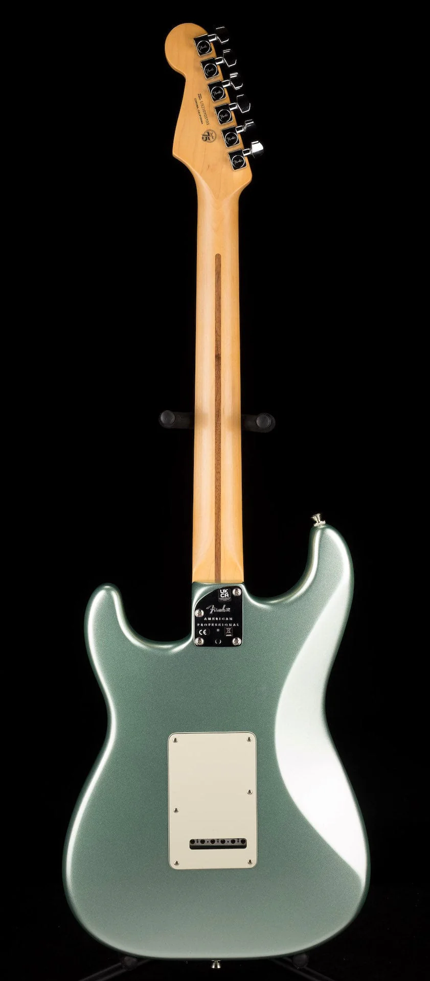 Used 2021 Fender American Professional II Stratocaster Mystic Surf Green W Case - Image 15