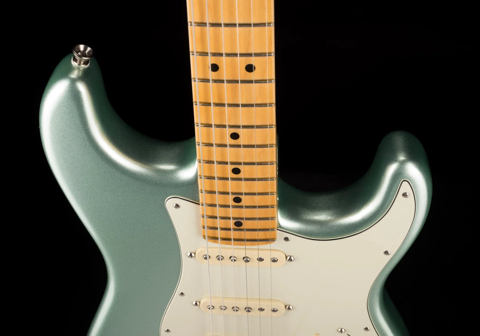Used 2021 Fender American Professional II Stratocaster Mystic Surf Green W Case - Image 3