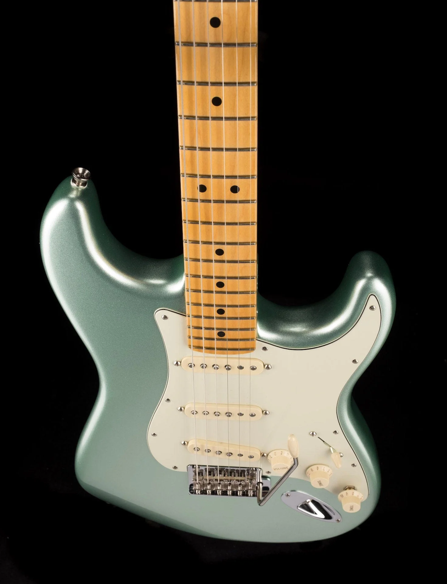 Used 2021 Fender American Professional II Stratocaster Mystic Surf Green W Case - Image 4