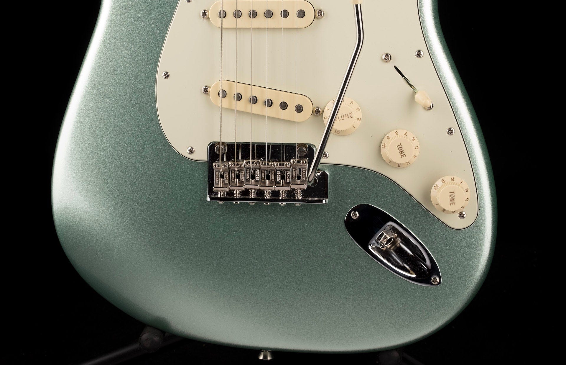 Used 2021 Fender American Professional II Stratocaster Mystic Surf Green W Case - Image 5