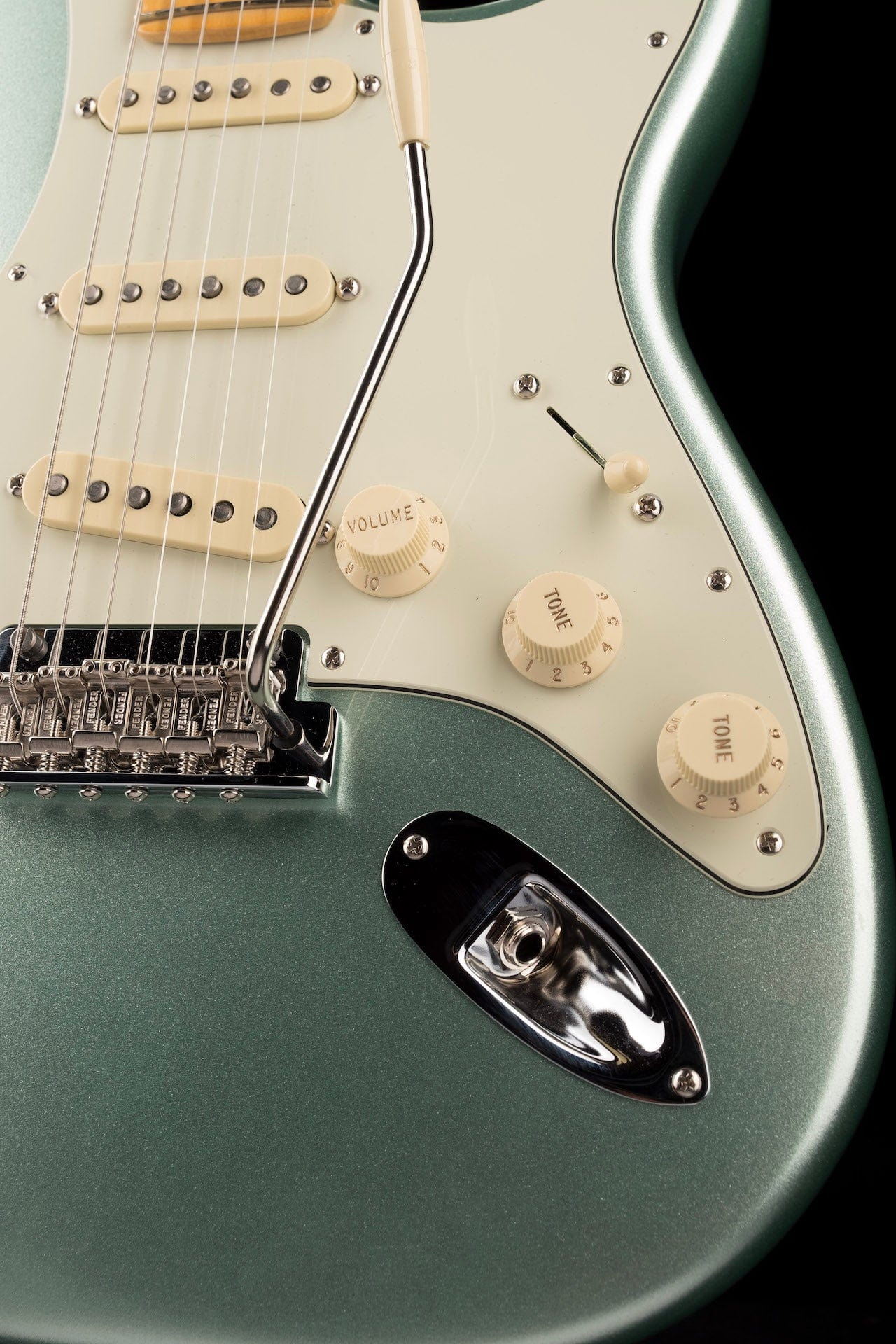 Used 2021 Fender American Professional II Stratocaster Mystic Surf Green W Case - Image 8