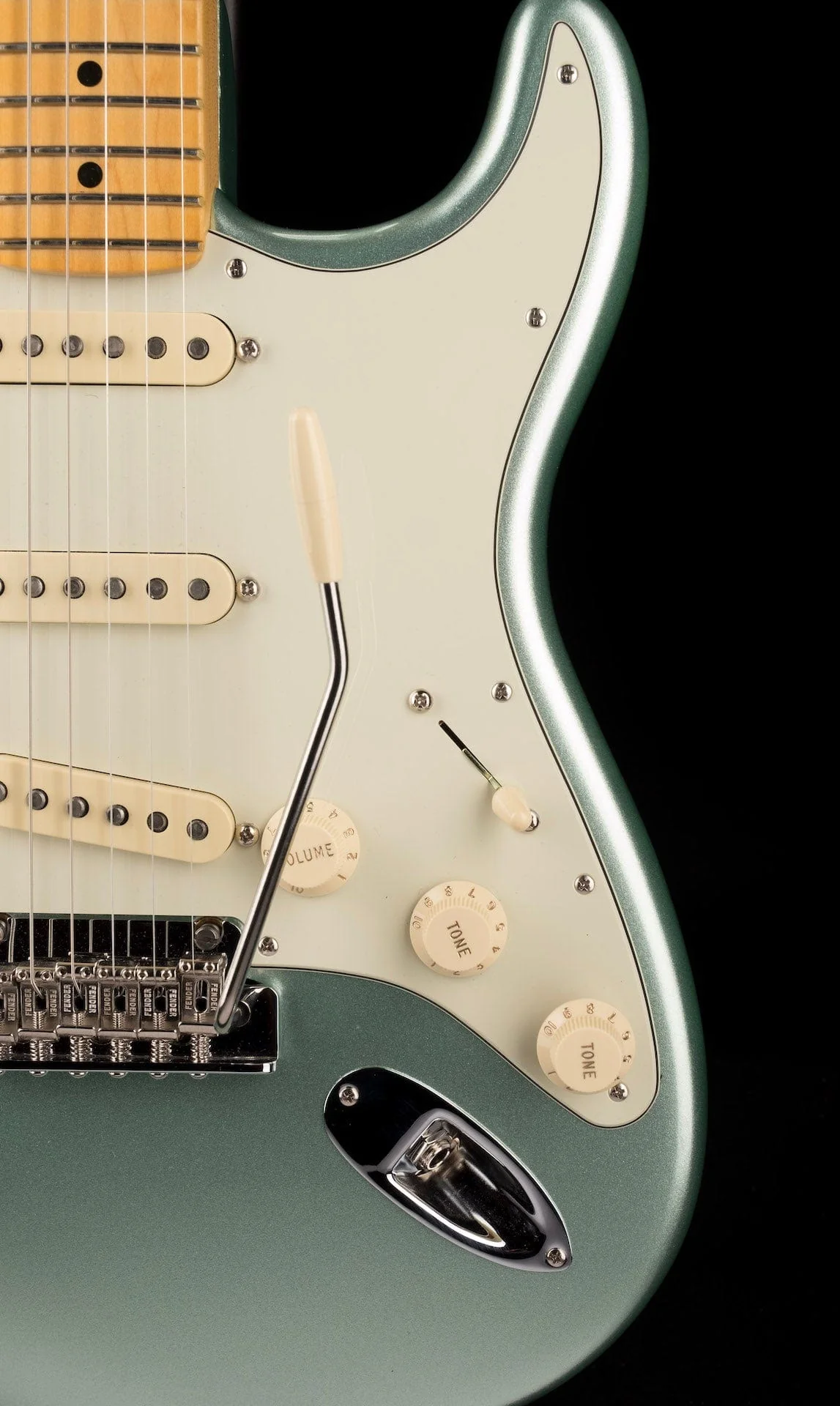 Used 2021 Fender American Professional II Stratocaster Mystic Surf Green W Case - Image 9