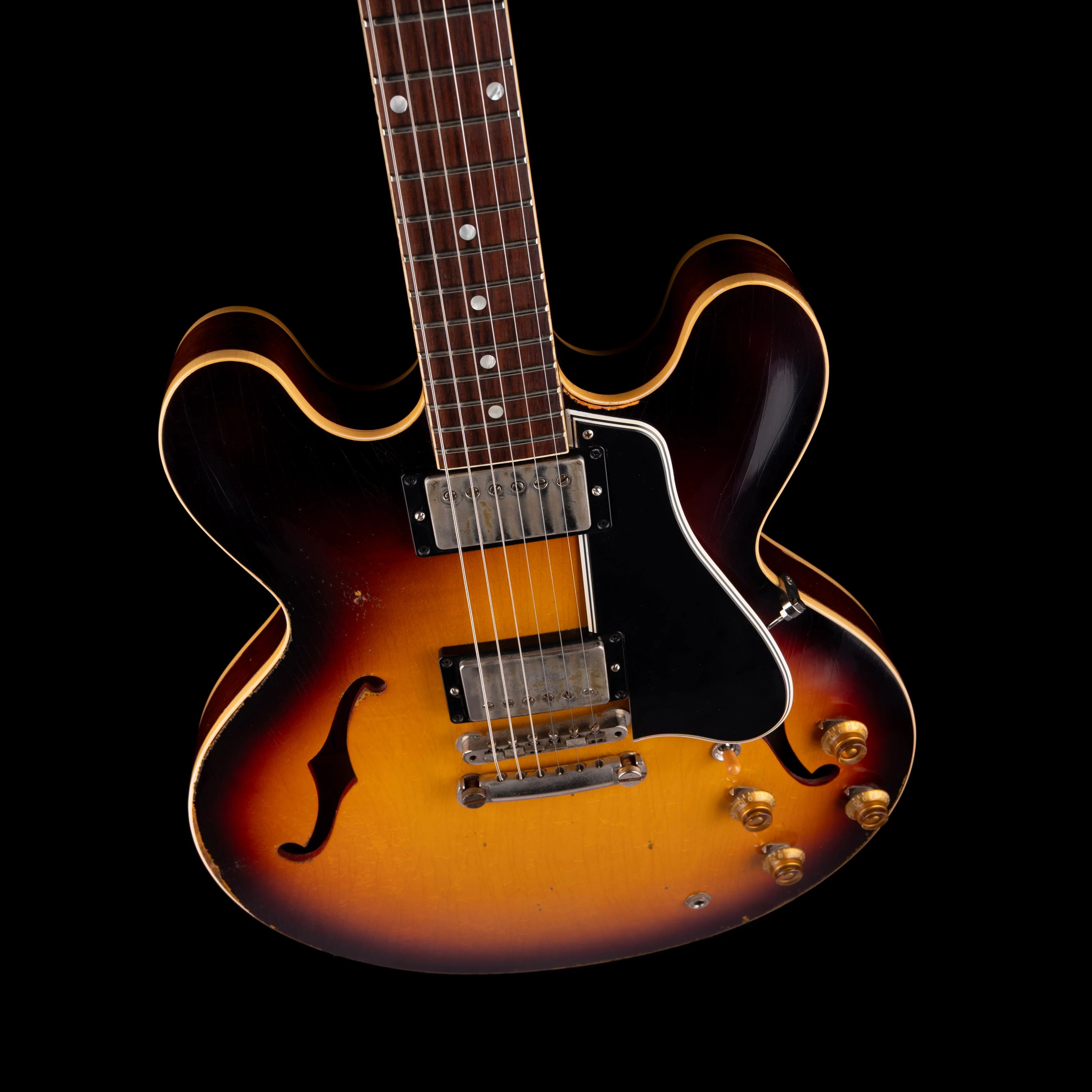 Pre Owned 2021 Gibson Custom Shop Made 2 Measure Tom Murphy 1959 ES-335 Wildwood Spec Heavy Aging Darkburst With OHSC - Image 3