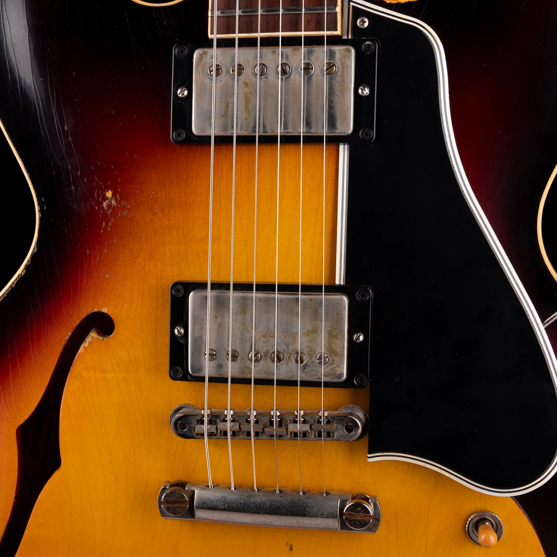 Pre Owned 2021 Gibson Custom Shop Made 2 Measure Tom Murphy 1959 ES-335 Wildwood Spec Heavy Aging Darkburst With OHSC - Image 4