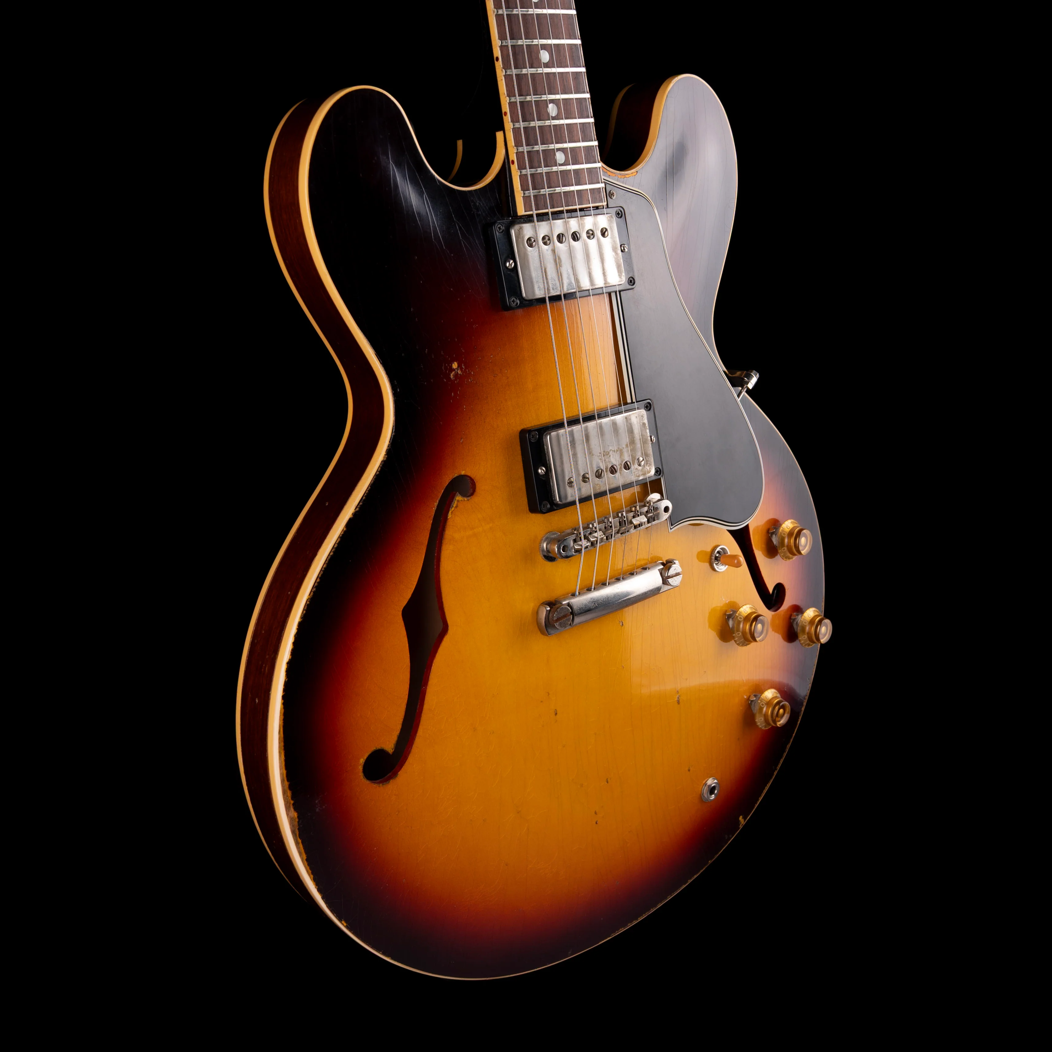 Pre Owned 2021 Gibson Custom Shop Made 2 Measure Tom Murphy 1959 ES-335 Wildwood Spec Heavy Aging Darkburst With OHSC - Image 6
