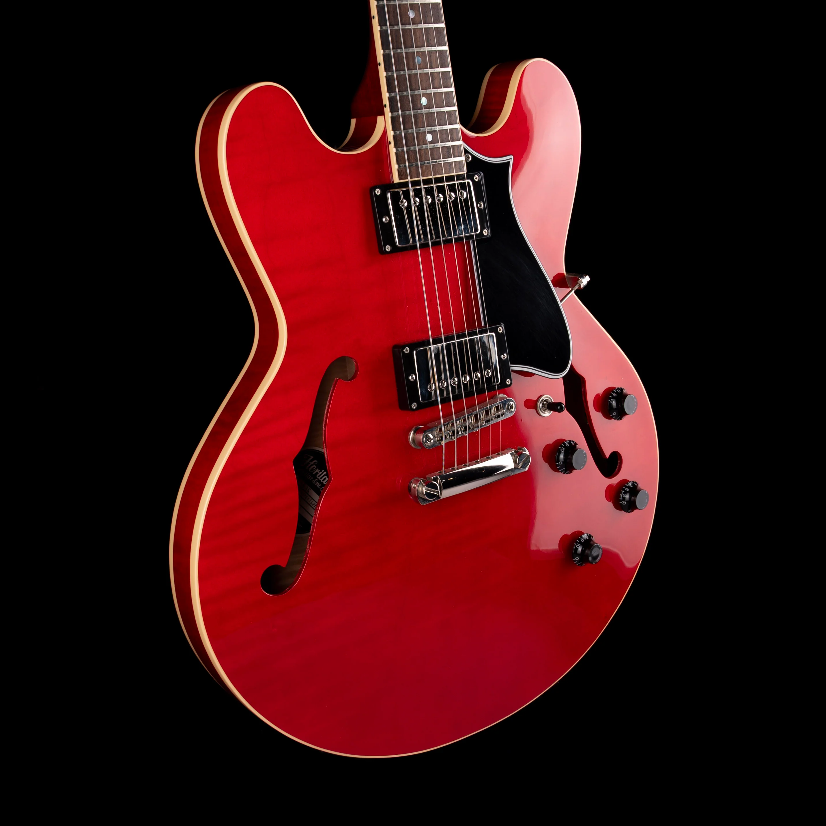 Pre Owned 2021 Heritage Standard H-535 Semi-Hollow Trans Cherry Electric Guitar With OHSC - Image 6