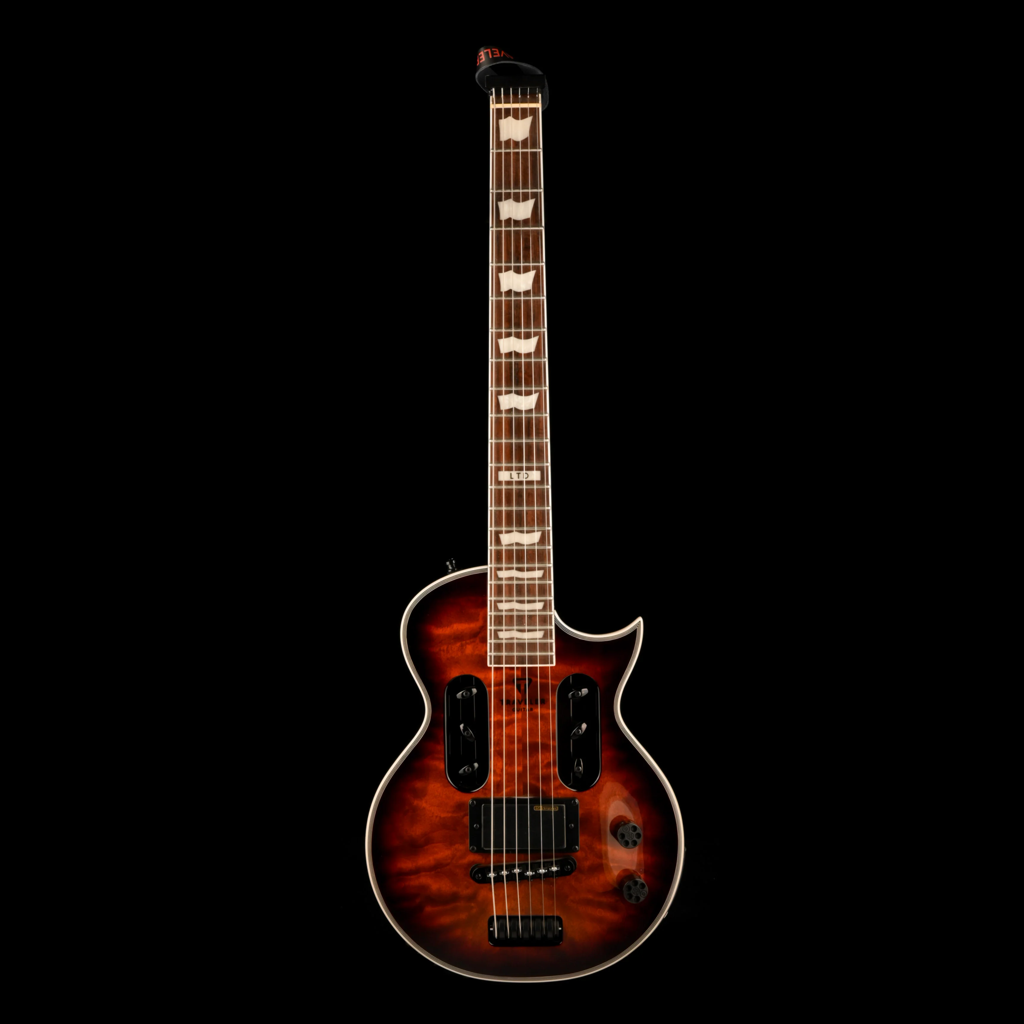 Pre Owned 2021 Travelers Guitar EC-1 Quilt Dark Map Burst With Gig Bag - Image 2