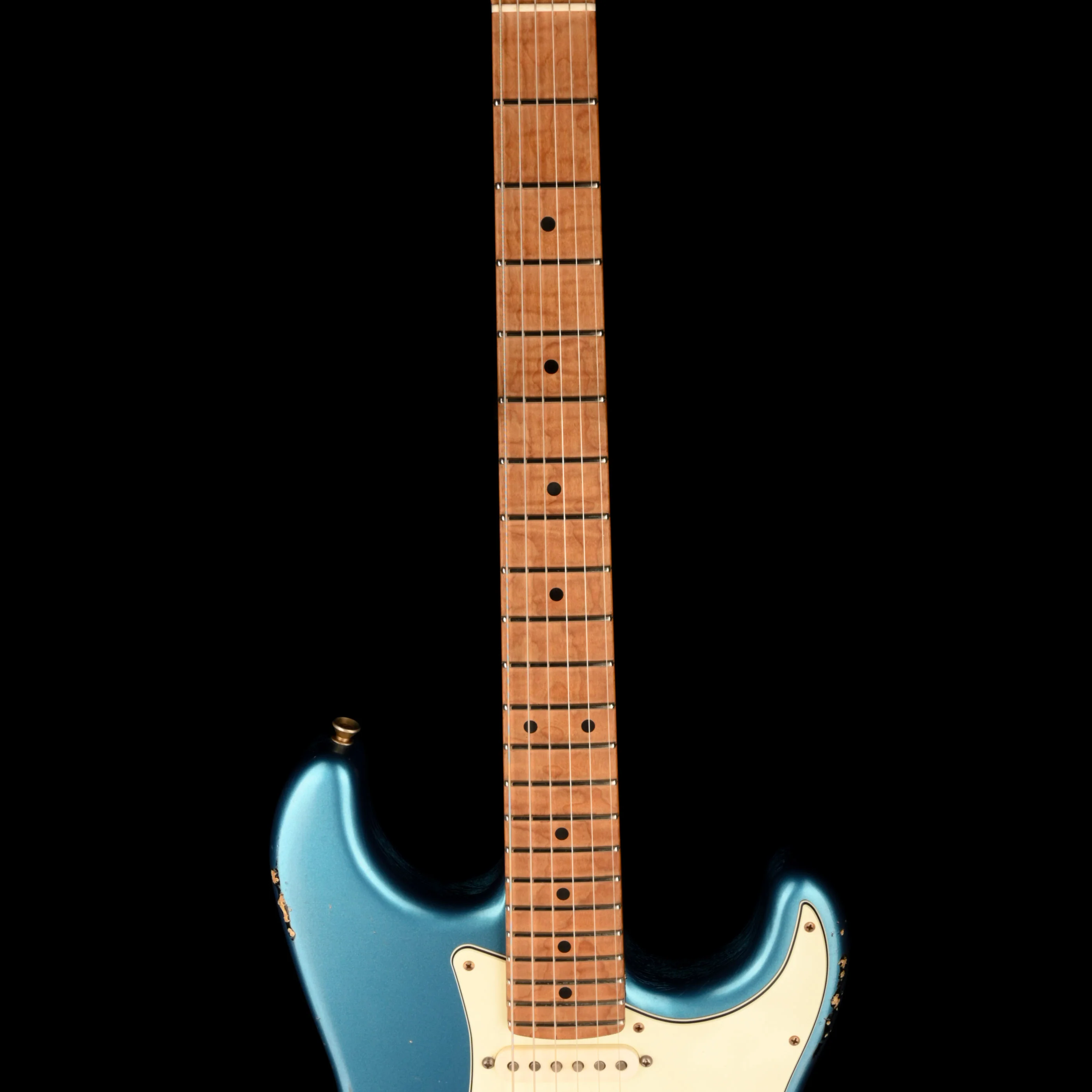 Pre Owned 2021 Xotic Guitars XSC-2 LPB Lake Placid Blue Over Sunburst Heavy Relic With Case - Image 7