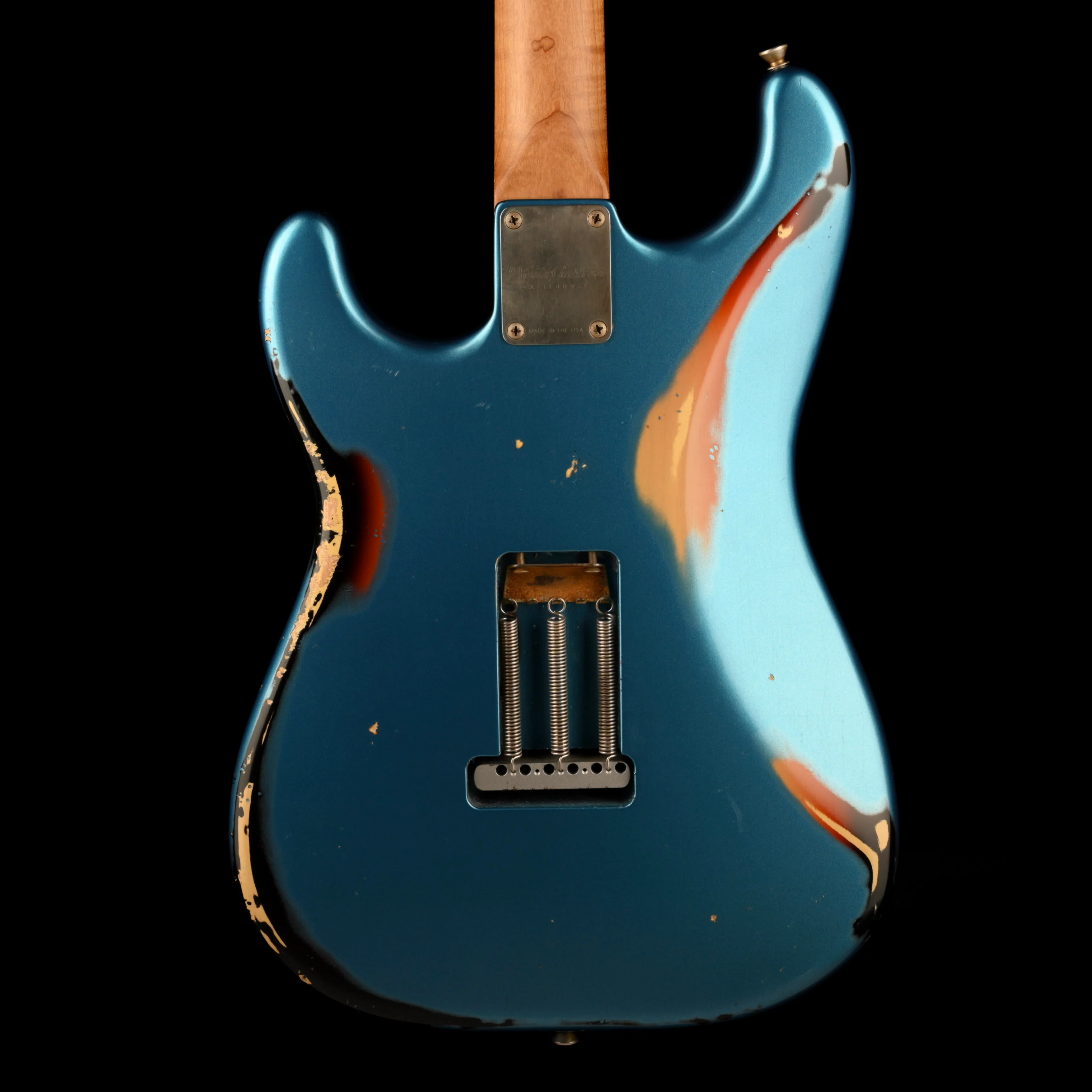 Pre Owned 2021 Xotic Guitars XSC-2 LPB Lake Placid Blue Over Sunburst Heavy Relic With Case - Image 9
