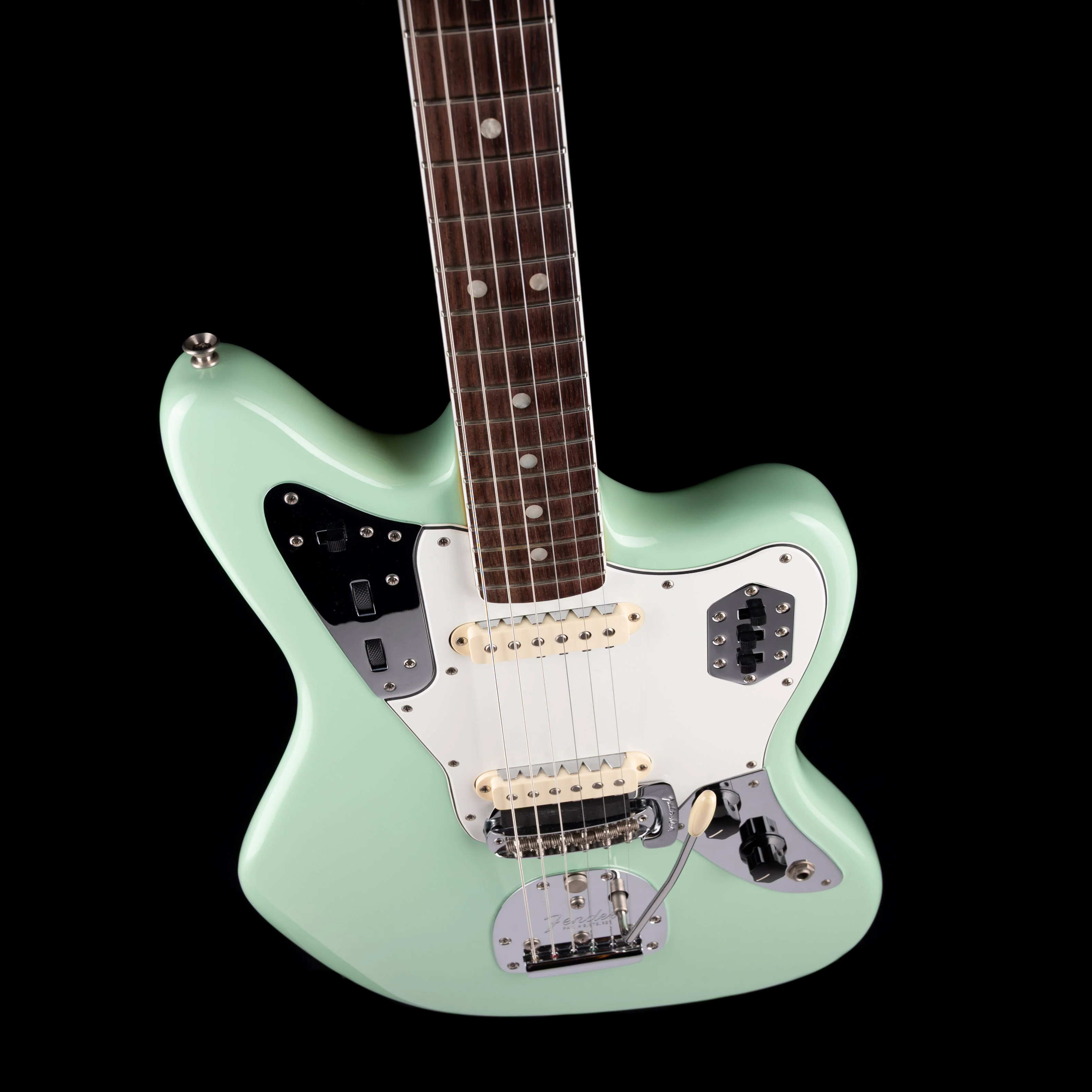 Pre Owned 2022 Fender American Original '60s Jaguar Surf Green With OHSC - Image 3