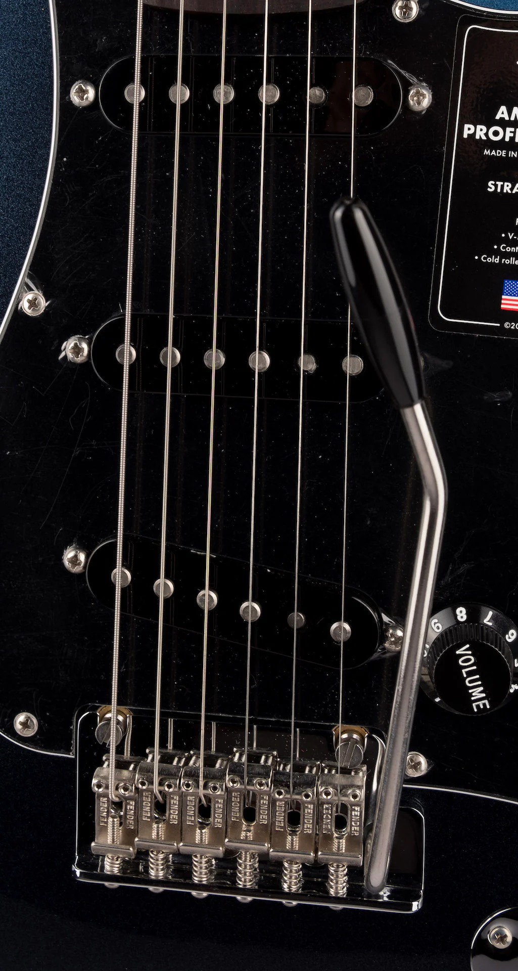Pre Owned 2022 Fender American Professional II Stratocaster Dark Night With OHSC - Image 7