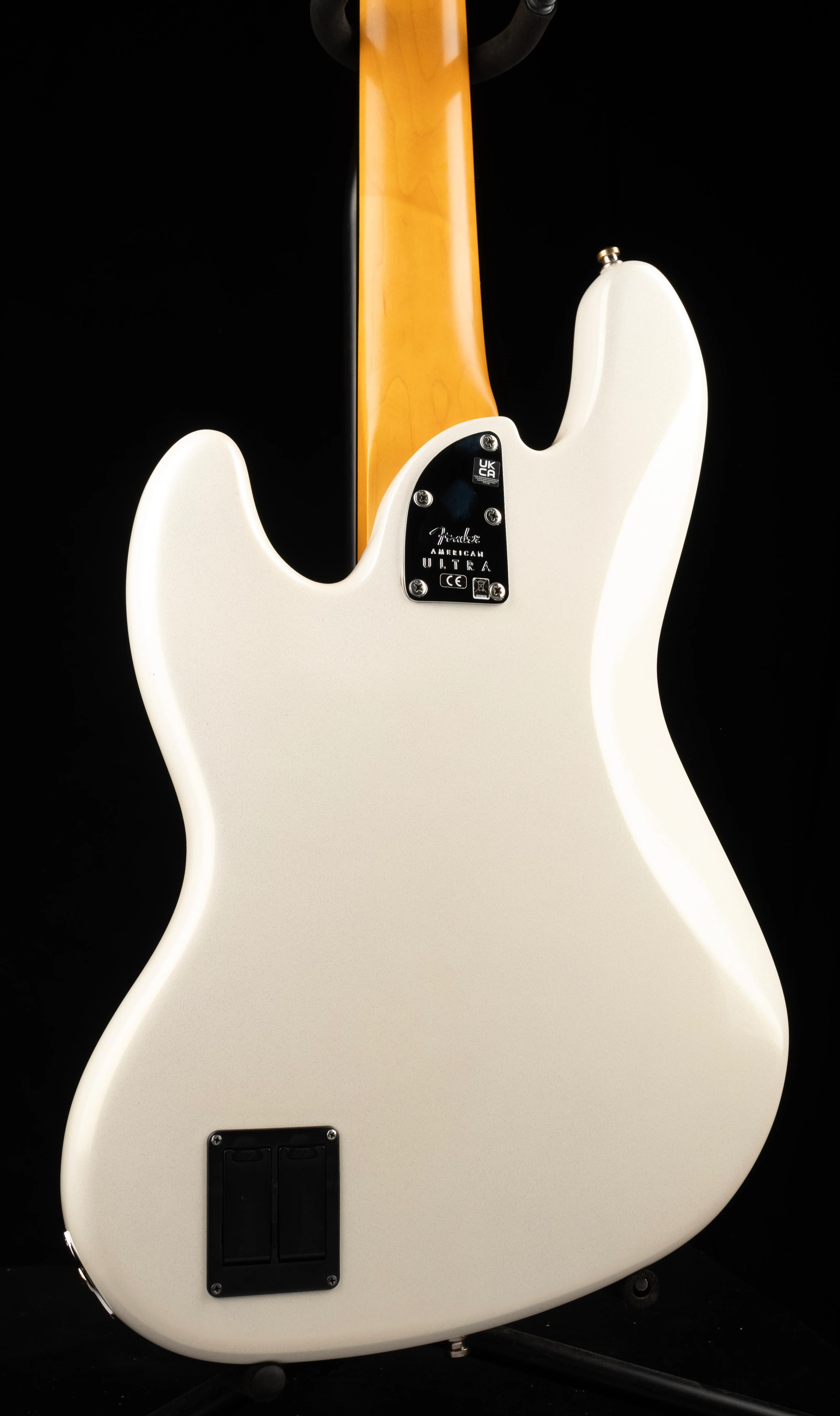 Pre Owned 2022 Fender American Ultra Jazz Bass V Arctic Pearl With OHSC - Image 7
